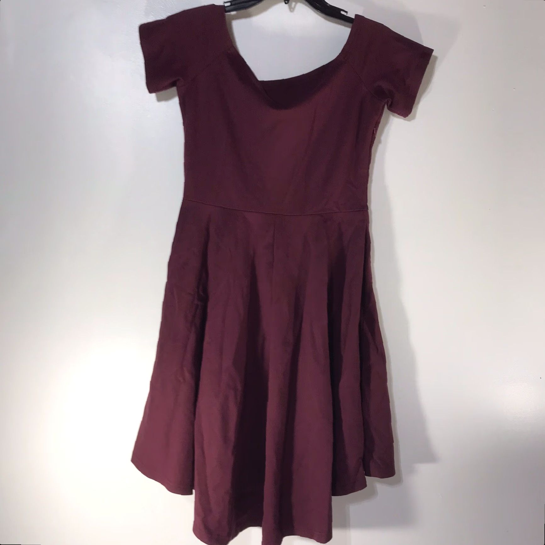 Vintage Sarin Mathews Burgundy Knee Length Ruffle Dress Womens Size M Casual Party Workwear Summer Size M / US 6-8 / IT 42-44 - 2 Thumbnail