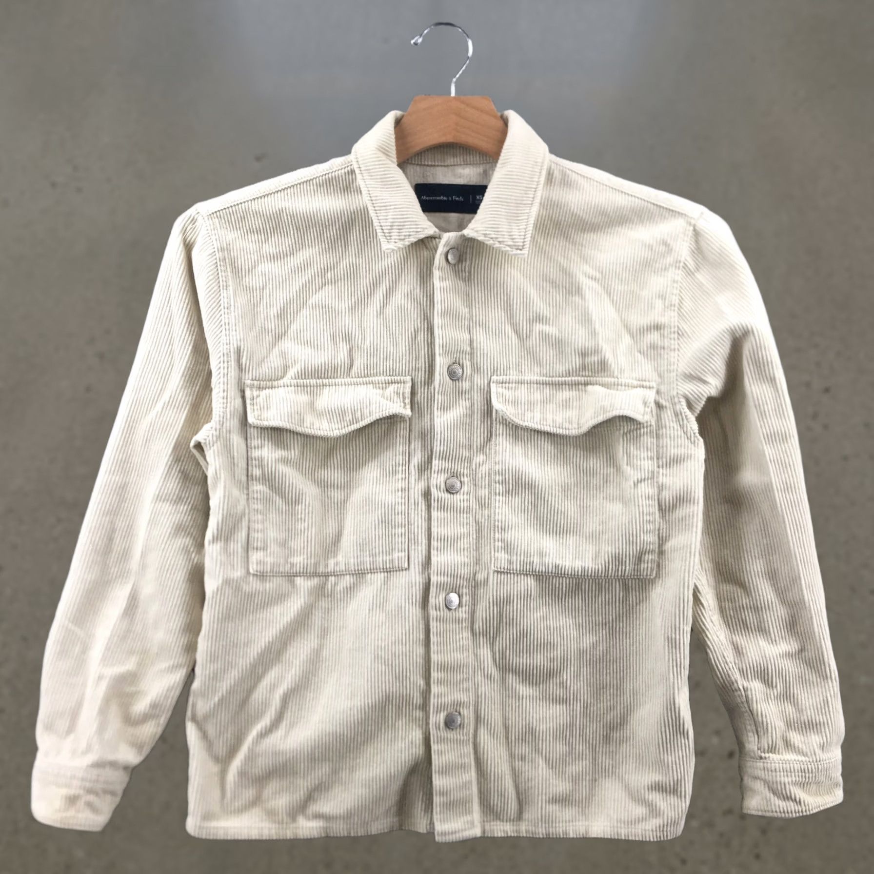 Abercrombie & Fitch Abercrombie & Fitch Corduroy Jacket Womens Small Beige Cotton Button Up Casual Size S / US 4 / IT 40 - 1 Thumbnail