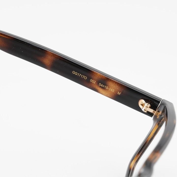 Gucci Gucci GG1717O 002 Eyeglasses Havana 54mm Rectangle Frame Size ONE SIZE - 8 Thumbnail