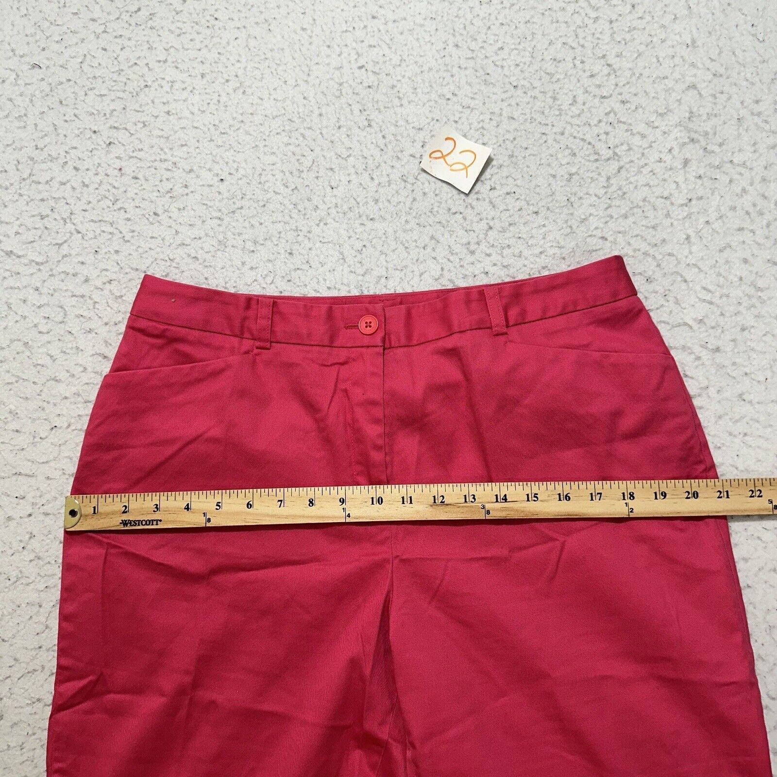 Jones New York Jones 12 Flat Front Hot Pink Pants 24" Inseam EasyCare Size 34" / US 12 / IT 48 - 12 Thumbnail