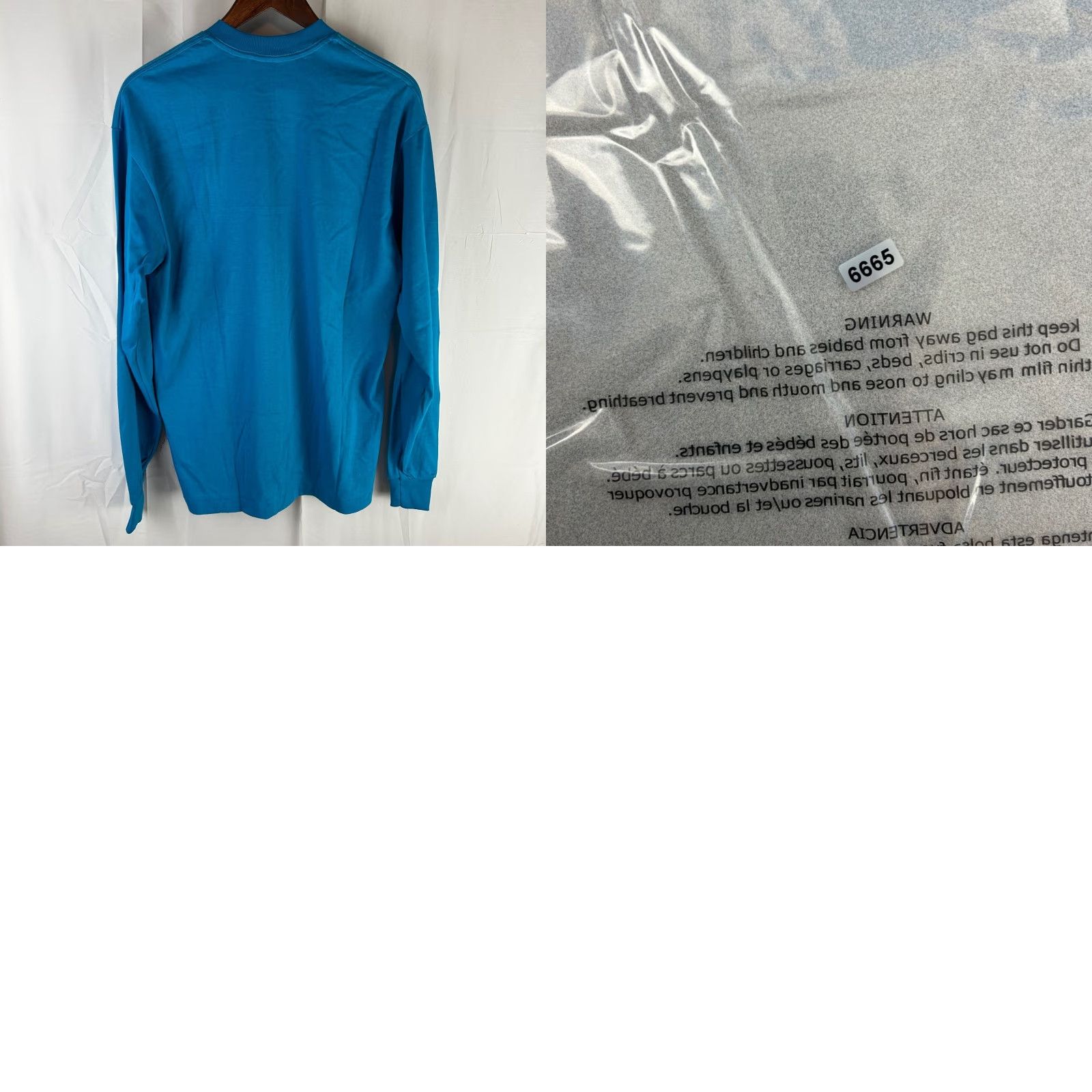 Vintage SUNBELT Sportswear Long Sleeve T-Shirt XL Unisex Adults Blue Crew Neck Cotton Polyester Made USA Size US XL / EU 56 / 4 - 8 Thumbnail