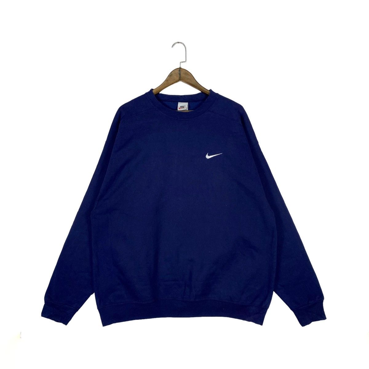 Vintage 90s Nike Swoosh Navy Crewneck Sweatshirt