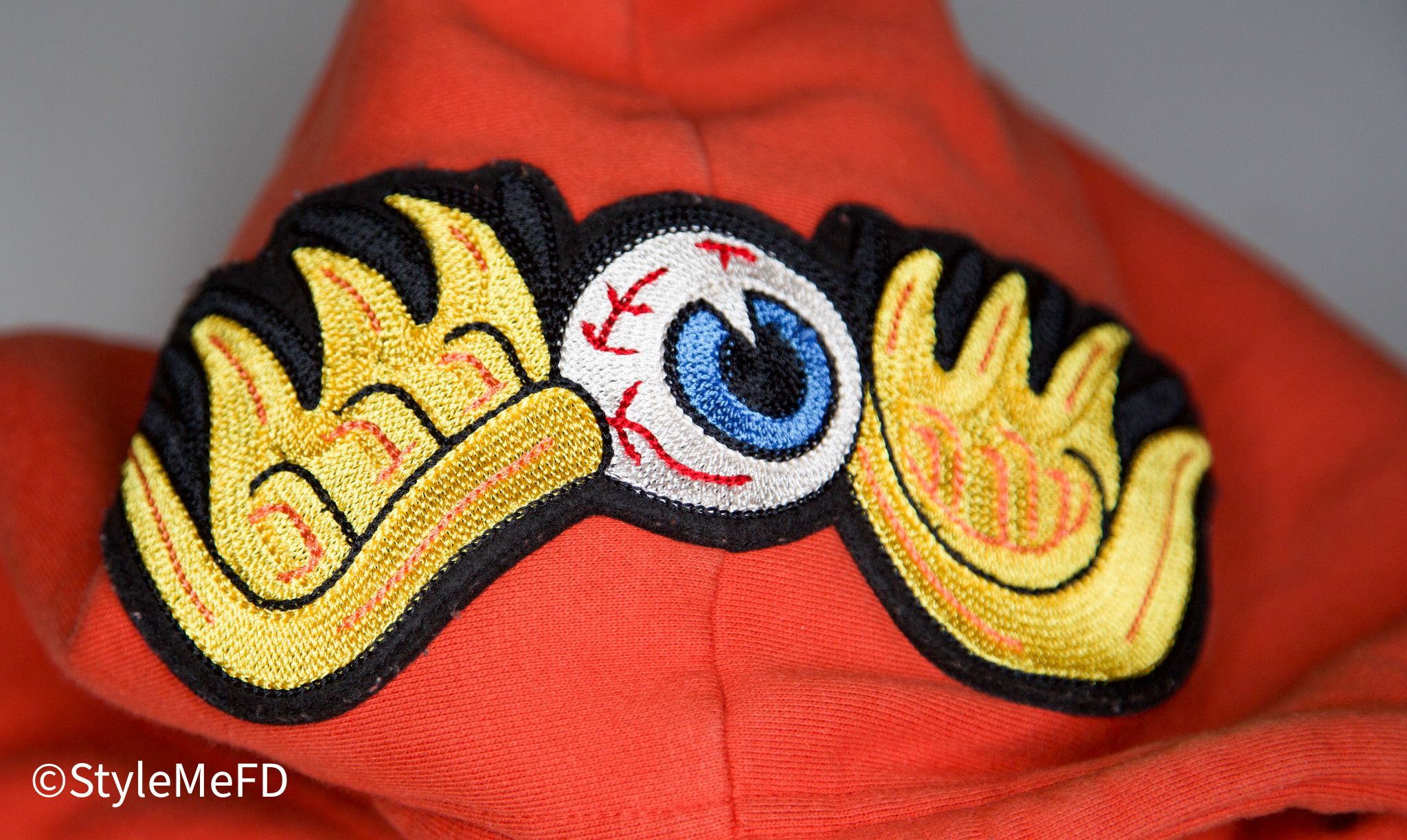 Von Dutch VINTAGE VON DUTCH ORANGE LOGO & EYEBALL PATCH HOODIE Size US M / EU 48-50 / 2 - 5 Thumbnail