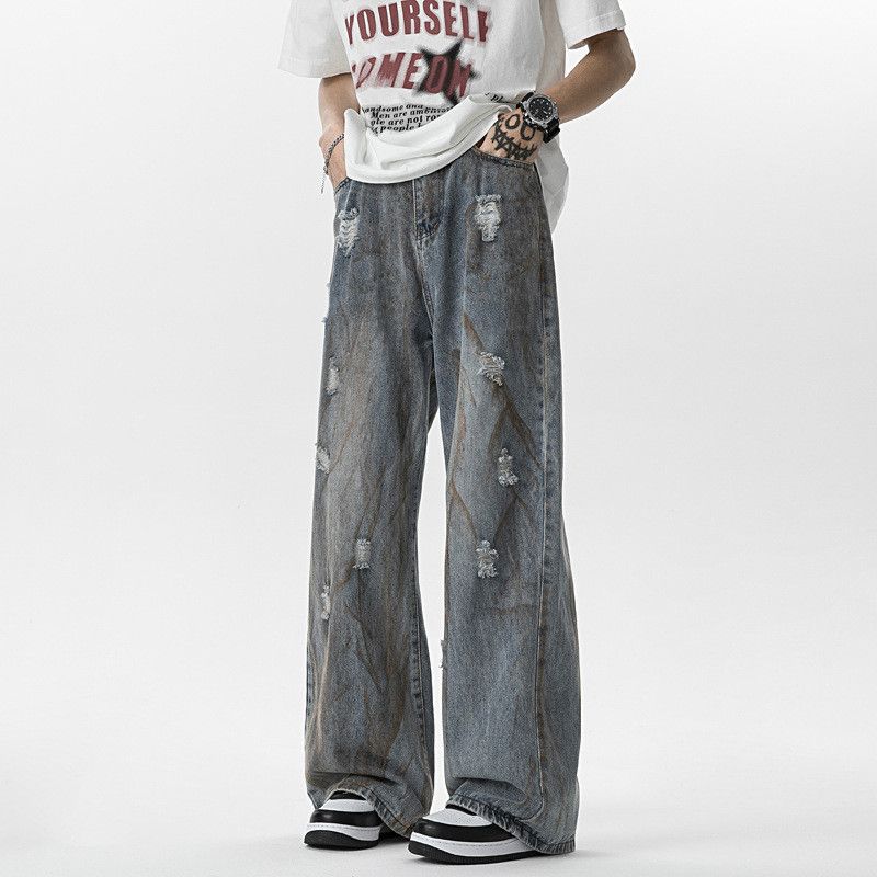 Japanese Brand Retro hip-hop loose straight leg jeans Size US 30 / EU 46 - 3 Thumbnail