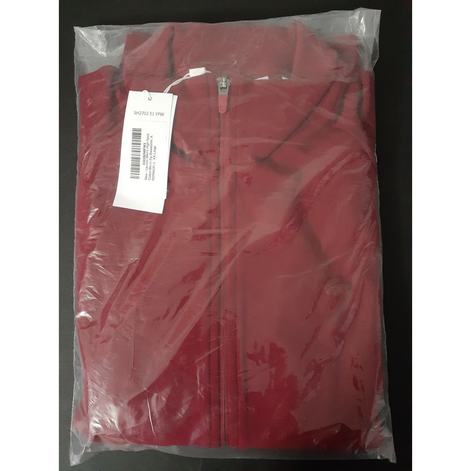 Lacoste Lacoste mens Ls Full Zip Active Double Face Sweatshirt 2XL Size US XXL / EU 58 / 5 - 2 Thumbnail