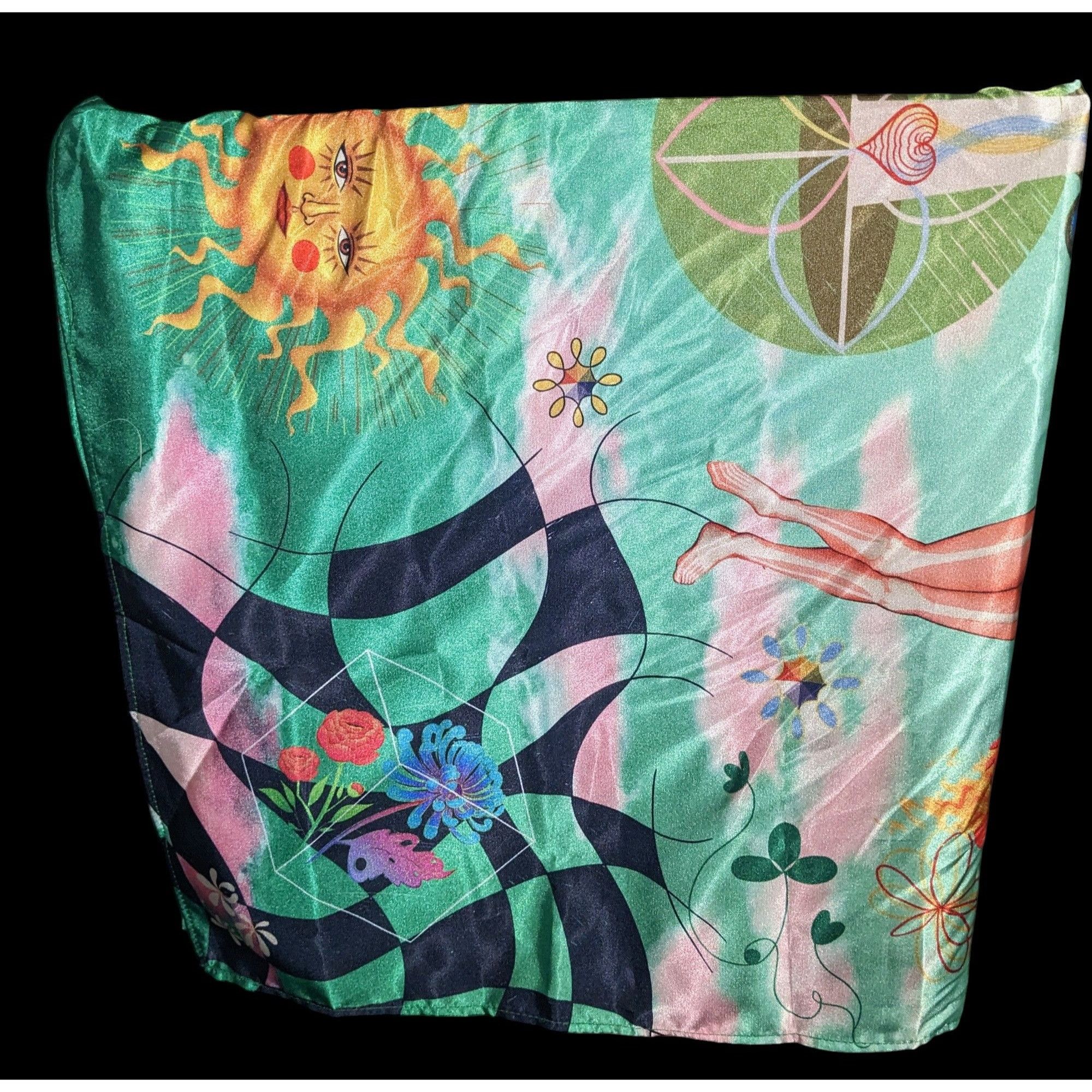 Other Brisato Studio Unique Green Art Icons Square Scarf Size ONE SIZE - 2 Thumbnail