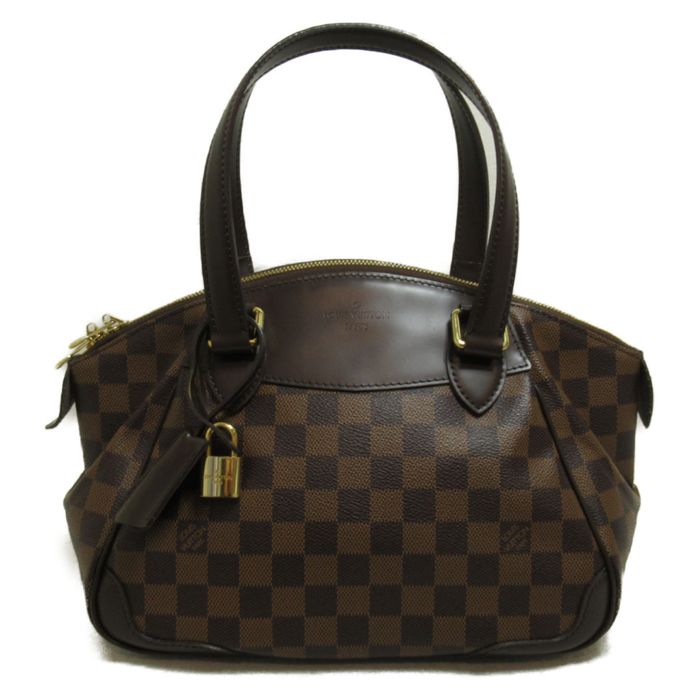 Louis Vuitton LOUIS VUITTON Verona PM Brown Ebene Damier PVC coated ...