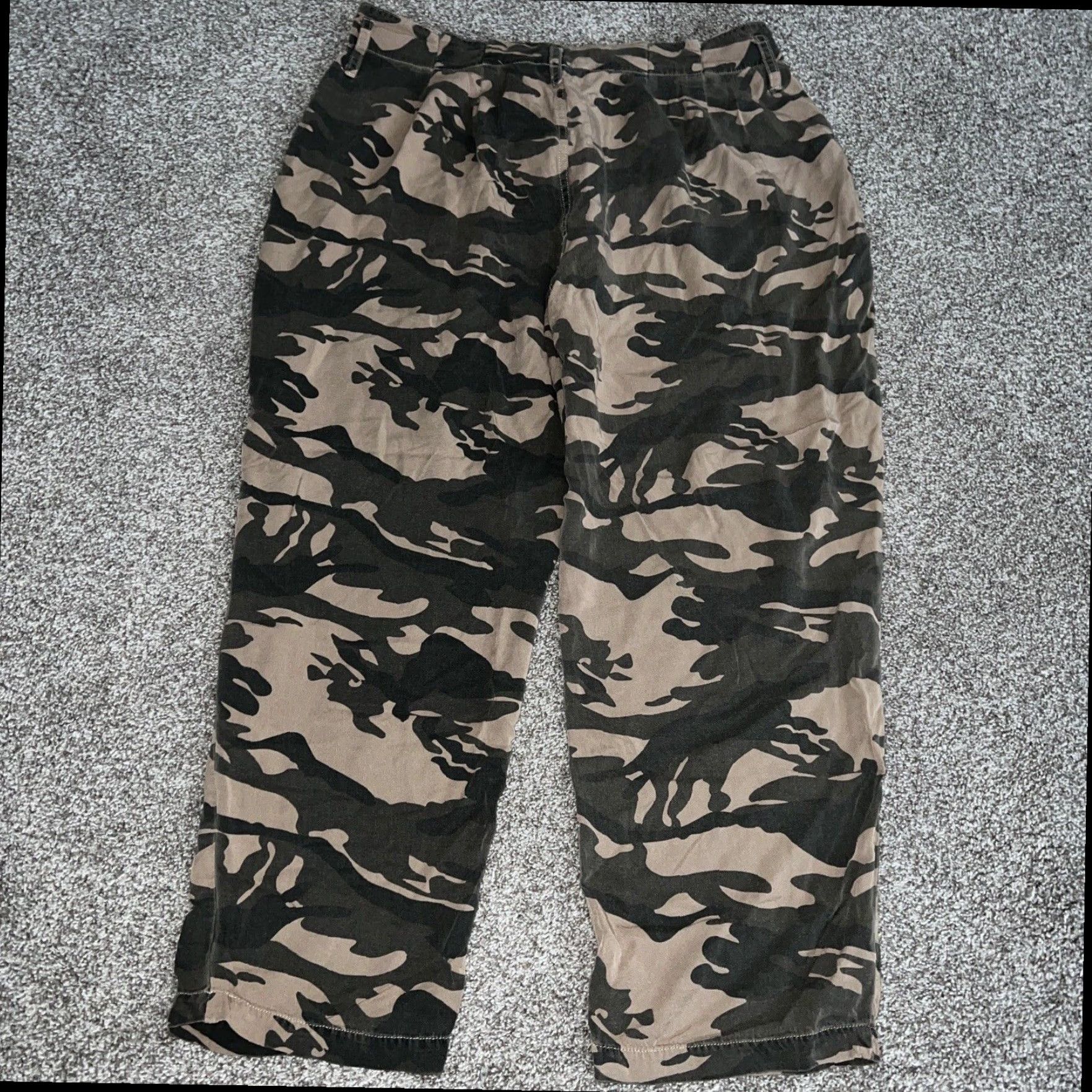 Miss Me Miss Me Womens Viscose Camo Khaki Pants Large Size 36" / US 14 / IT 50 - 4 Thumbnail