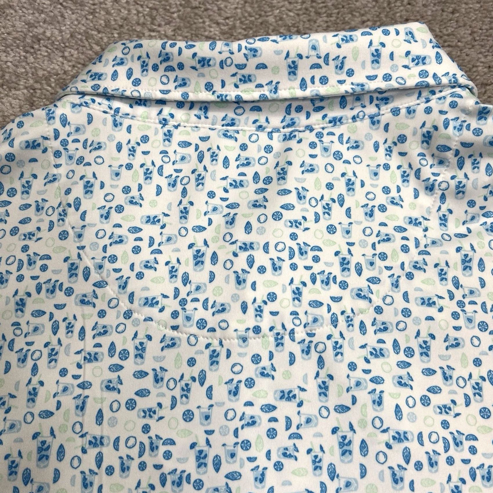Peter Millar Peter Millar Summer Comfort Polo Shirt Men XL Blue All Over Drinks Embroidered OSU Golf Club Size US XL / EU 56 / 4 - 7 Thumbnail