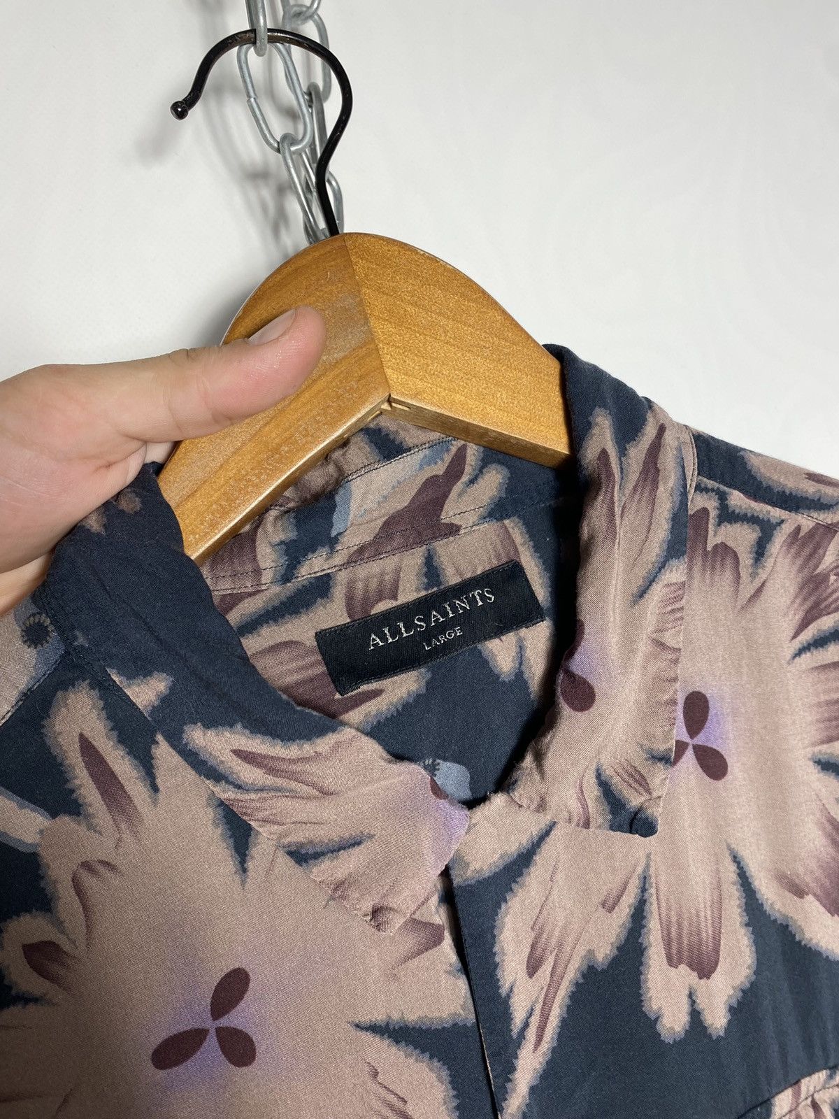 Allsaints Allsaints 100% Viscose Printed Shonto Ls Shirt Size US L / EU 52-54 / 3 - 5 Thumbnail