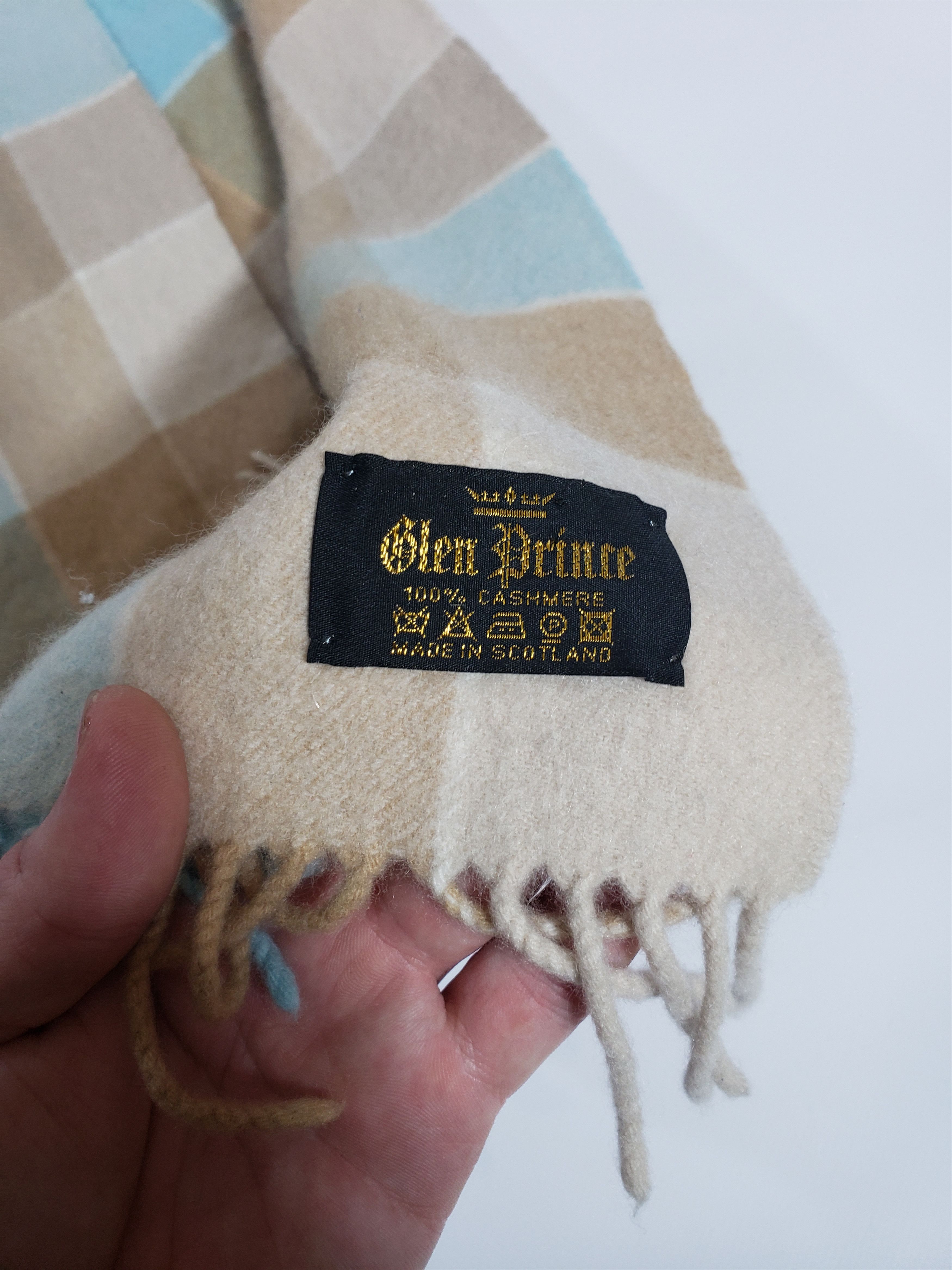 Other Glen Prince 100% CASHMERE Checkred Scarf made Scotland Size ONE SIZE - 7 Thumbnail