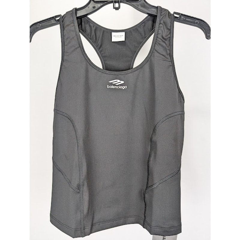 Balenciaga o1rshd1 Athletic Tank Top in Black Size L / US 10 / IT 46 - 2 Thumbnail
