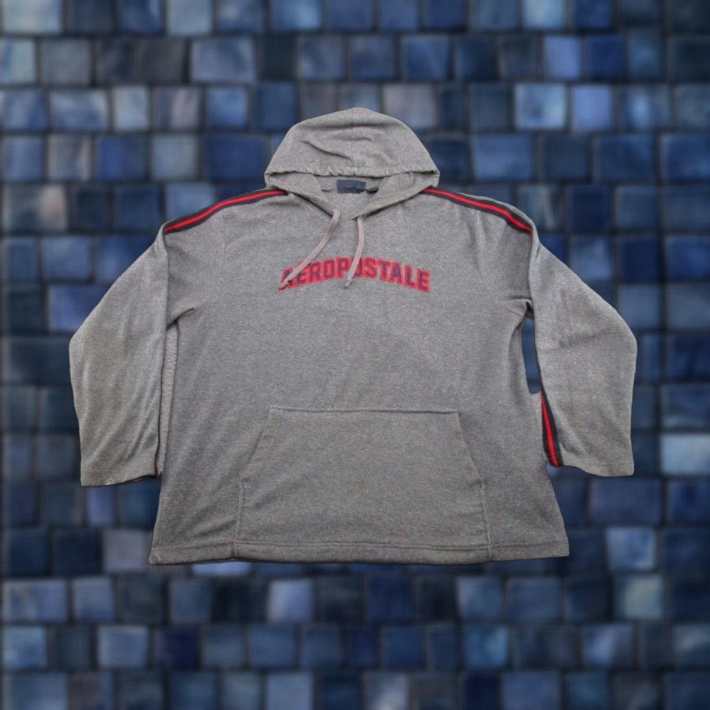 Aeropostale VTG Aeropostale Hoodie Mens XL Gray Fleece Pullover Long Sleeve Sports All Seasons Hooded Vintage: Yes Size US XL / EU 56 / 4 - 1 Thumbnail