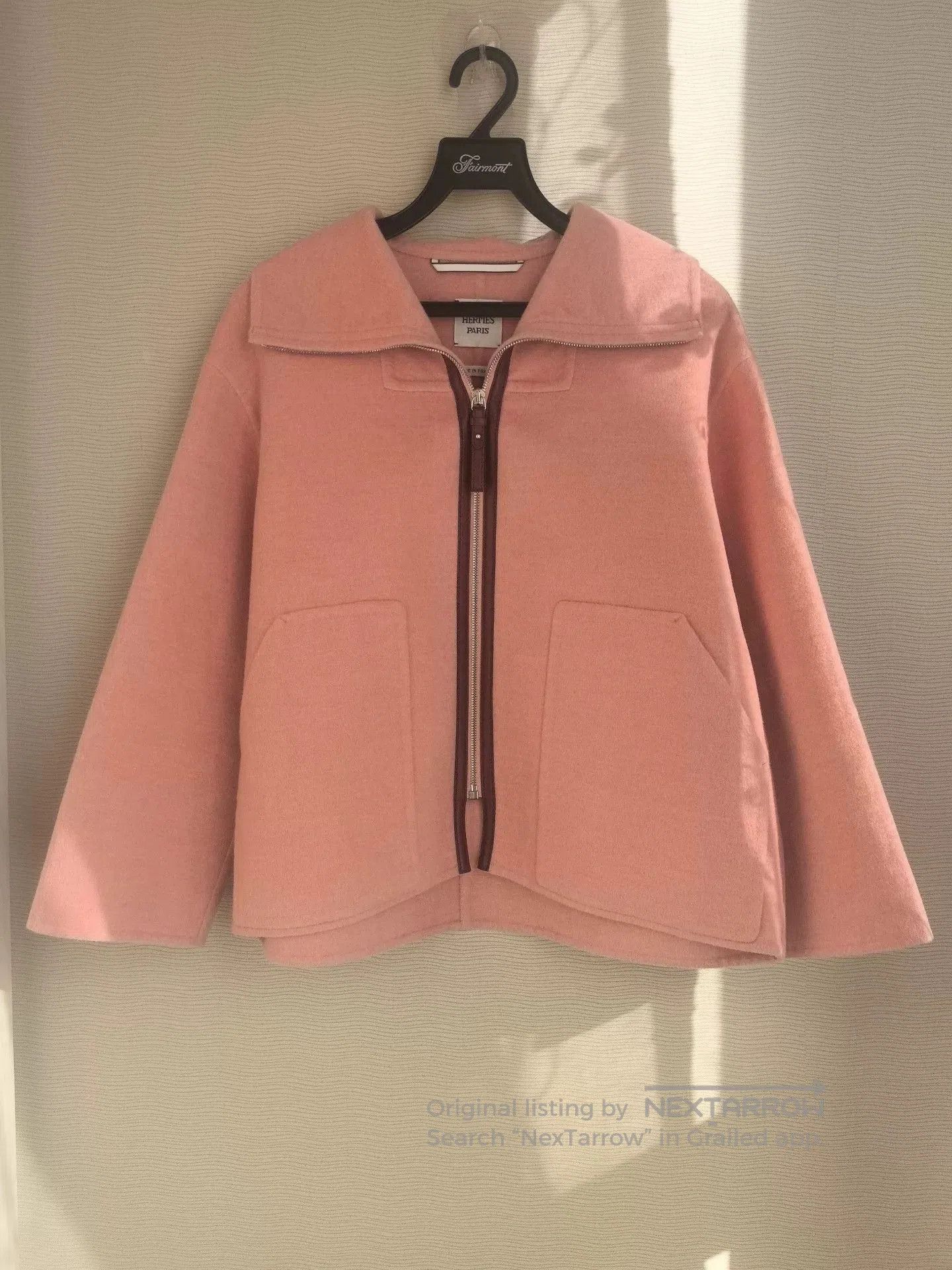 Hermes Hermes Pink Cashmere Short Coat. Size US XS / EU 42 / 0 - 1 Thumbnail