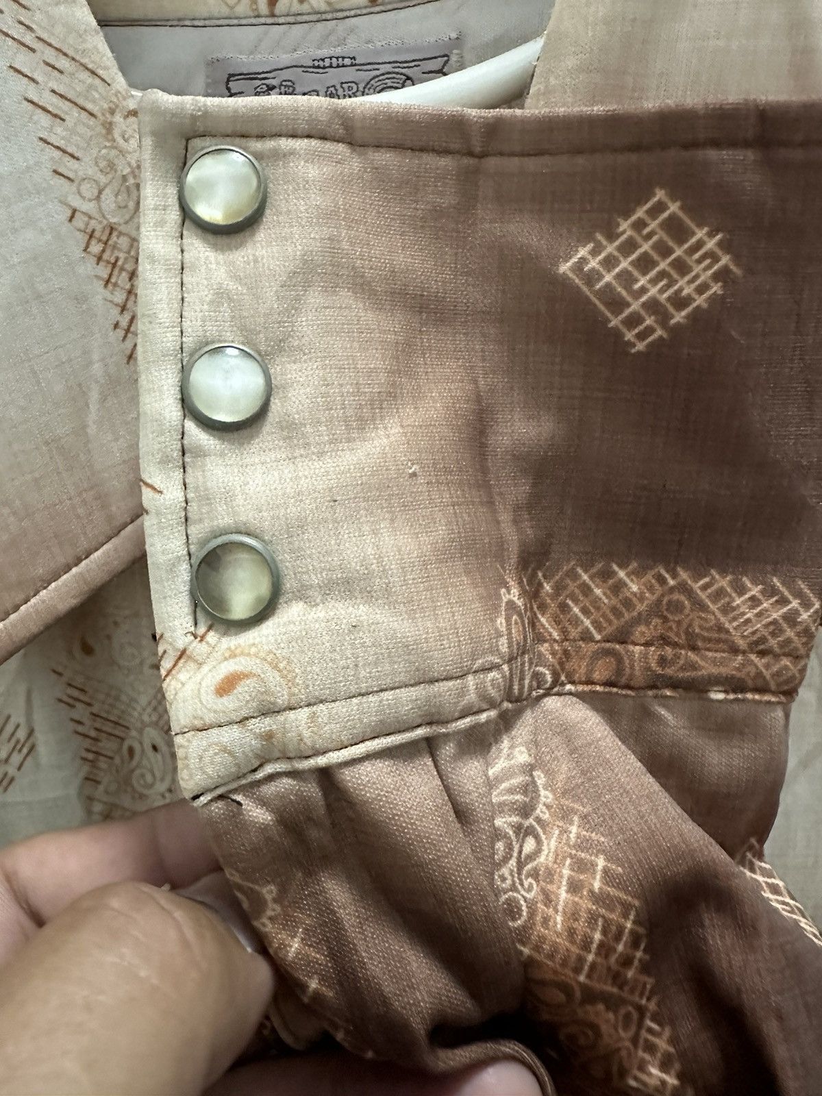 Vintage H BAR C Ranchwear Paisley Pearl Snap Western Shirt Size US L / EU 52-54 / 3 - 4 Thumbnail