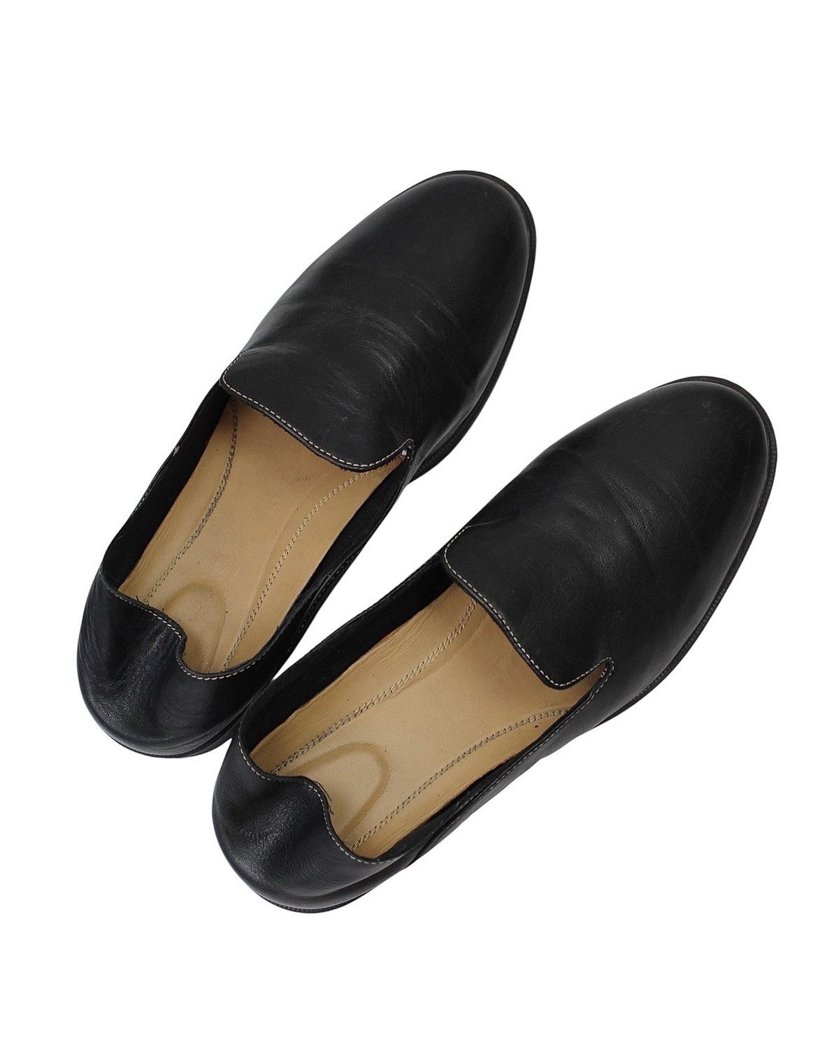 Japanese Brand 2000S HUSH PUPPIES COLLAPSIBLE BLACK LEATHER LOAFERS Size US 9.5 / EU 42-43 - 6 Thumbnail