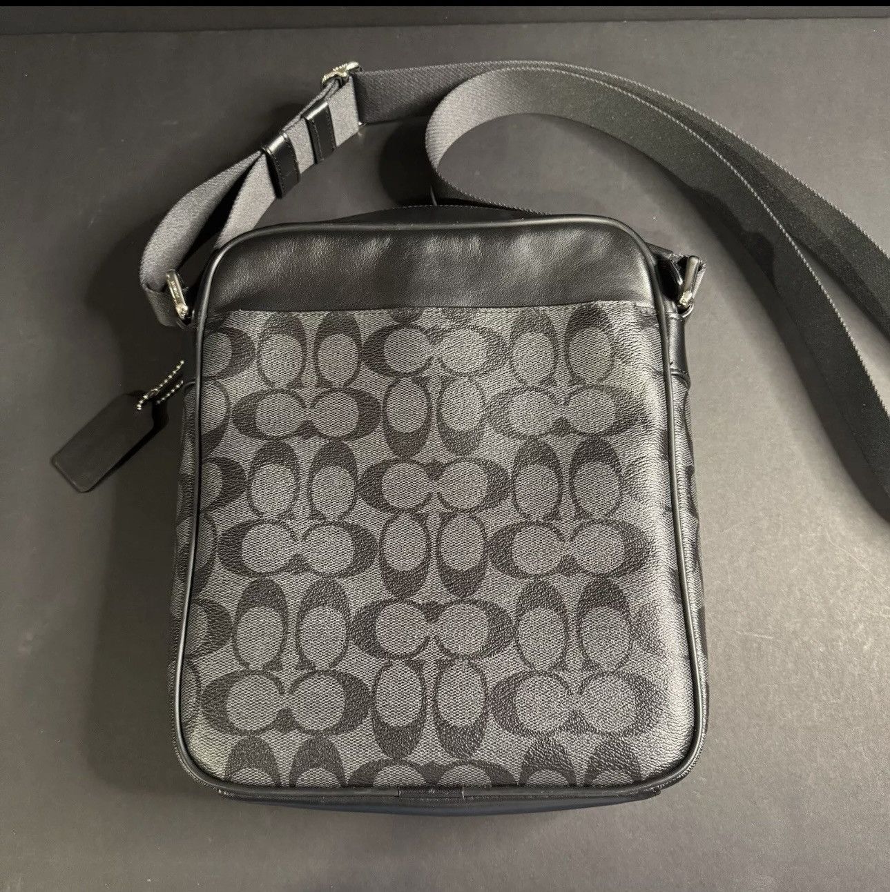Coach Coach Men’s Charcoal /Black Flight Bag Leather Size ONE SIZE - 3 Thumbnail