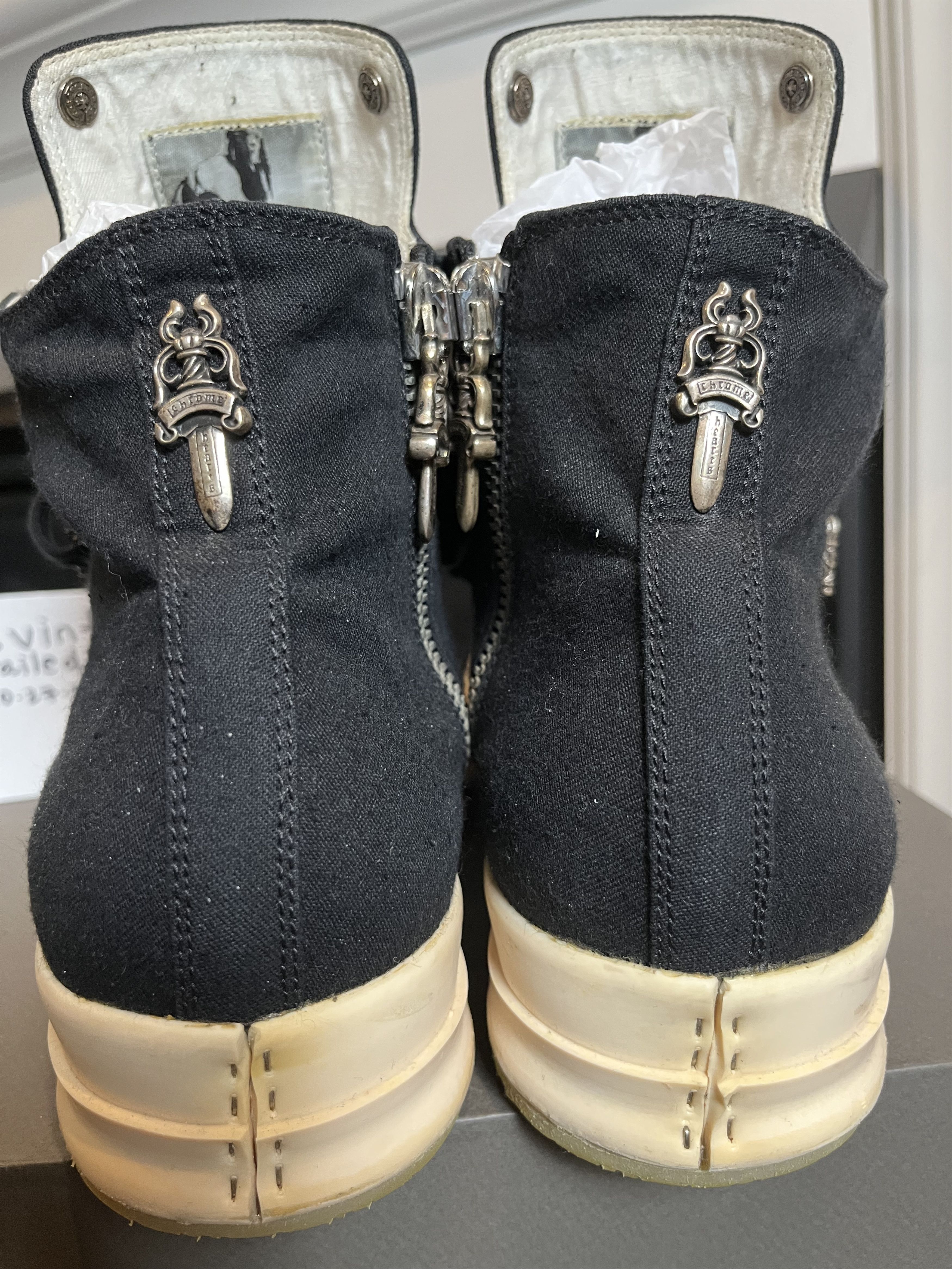 Chrome Hearts × Rick Owens RICK OWENS CHROME HEARTS RAMONES, BLACK TOE, STAPLE HEEL Size US 11 / EU 44 - 5 Thumbnail