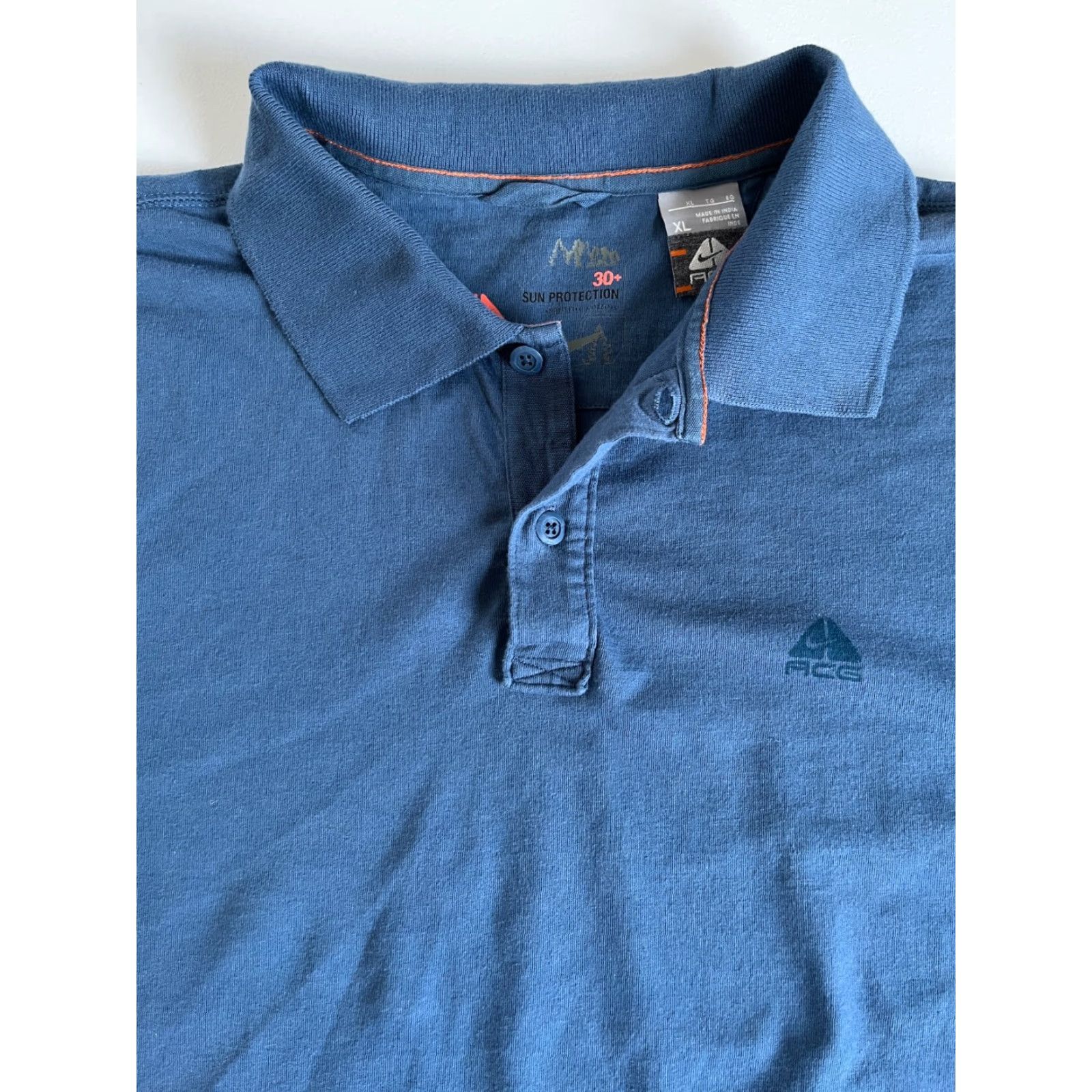 Nike ACG Nike ACG Polo Shirt Mens XL Organic Cotton 30+ Sun Protection Blue Polo Shirt Outdoor Sports 90s (if applicable) Mens Size US XL / EU 56 / 4 - 4 Thumbnail