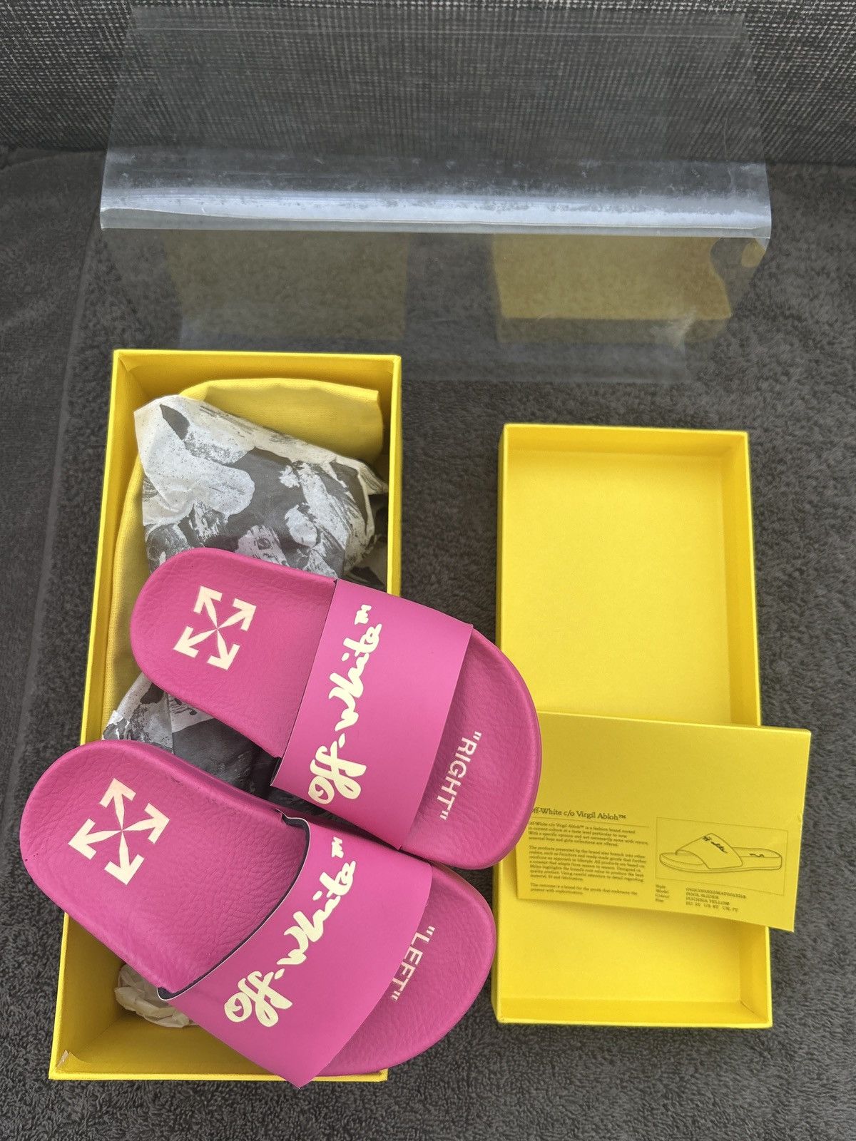 Off-White Kids Off-White Pool Slide Fuchsia Yellow 8T Size US 4 / IT 34 - 2 Thumbnail