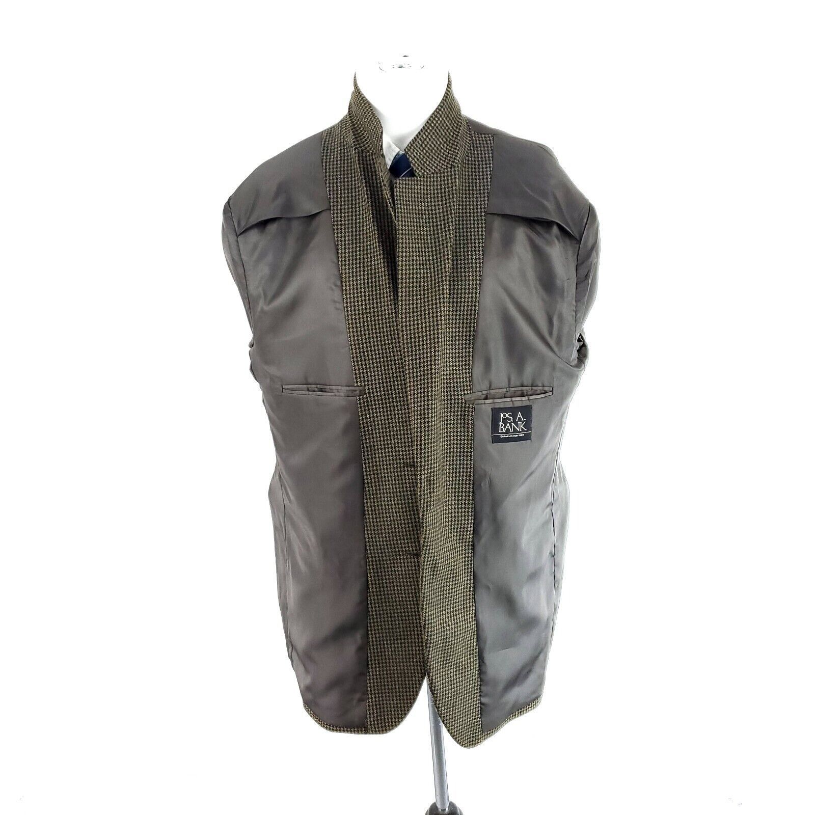 Jos. A. Bank Jos A Bank Tweed Wool 2 Button Sport Coat 44R Green Black Ho Size 44R - 9 Thumbnail