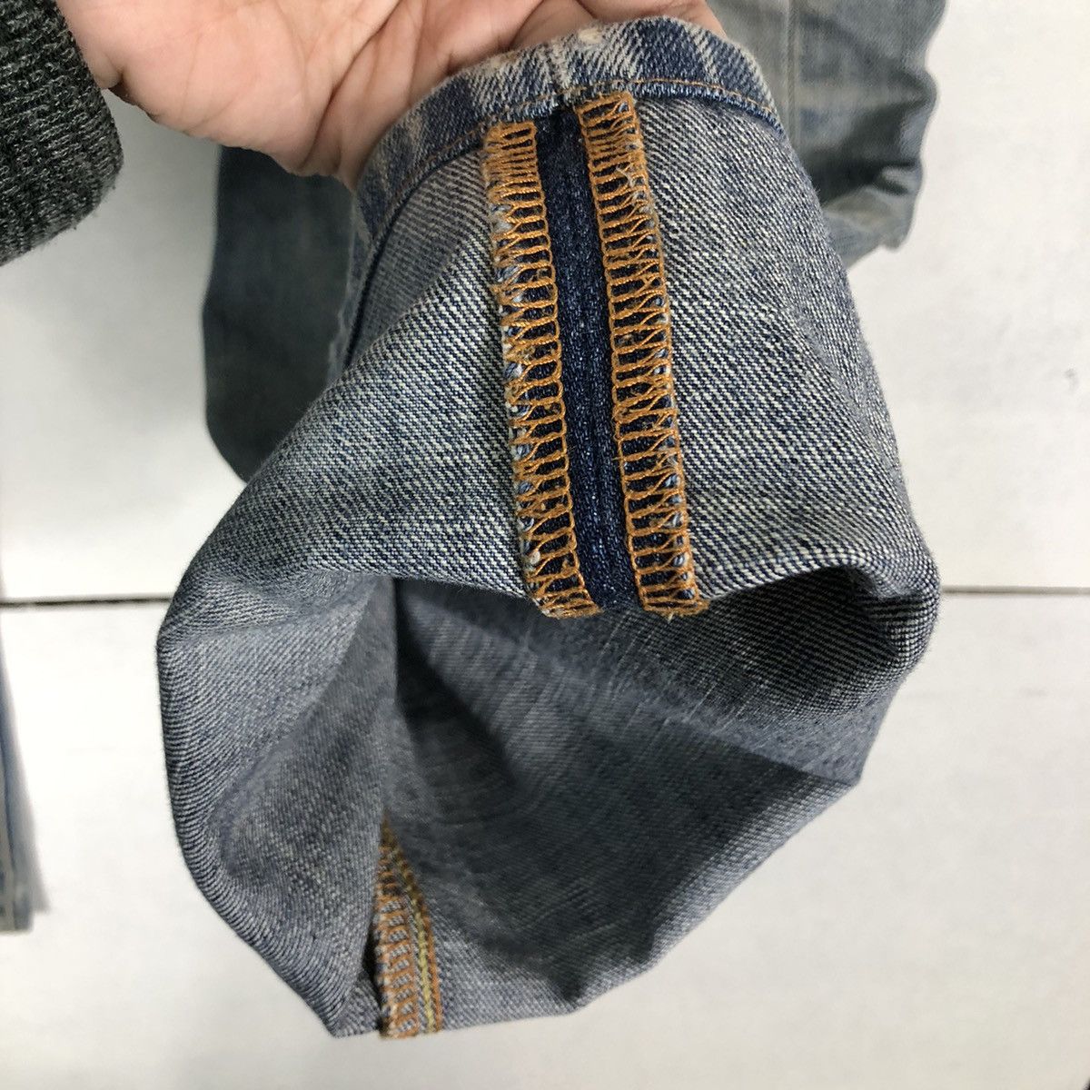 Japanese Brand 🔥90’s Vintage Distressed Denim Jeans Basic Straight S-003 Size US 34 / EU 50 - 11 Thumbnail
