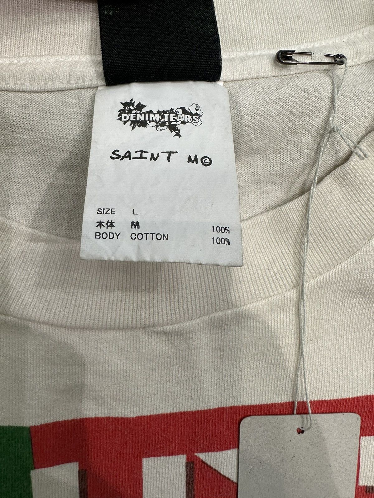 Saint Michael SAINT Mxxxxxx - Denim Tears Lives Crew White Size US L / EU 52-54 / 3 - 3 Thumbnail