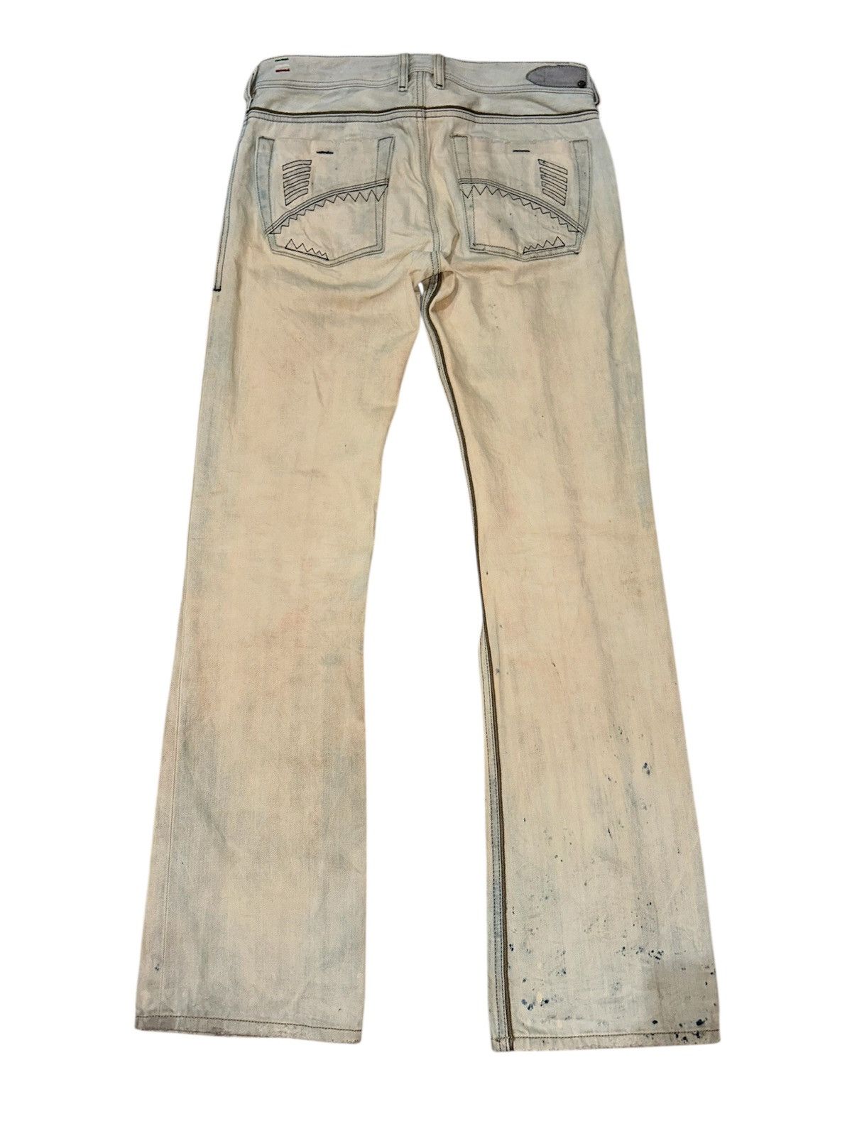 Tornado Mart Diesel Zatiny Mudwash Distressed Bootcut Jeans Size US 32 / EU 48 - 3 Thumbnail