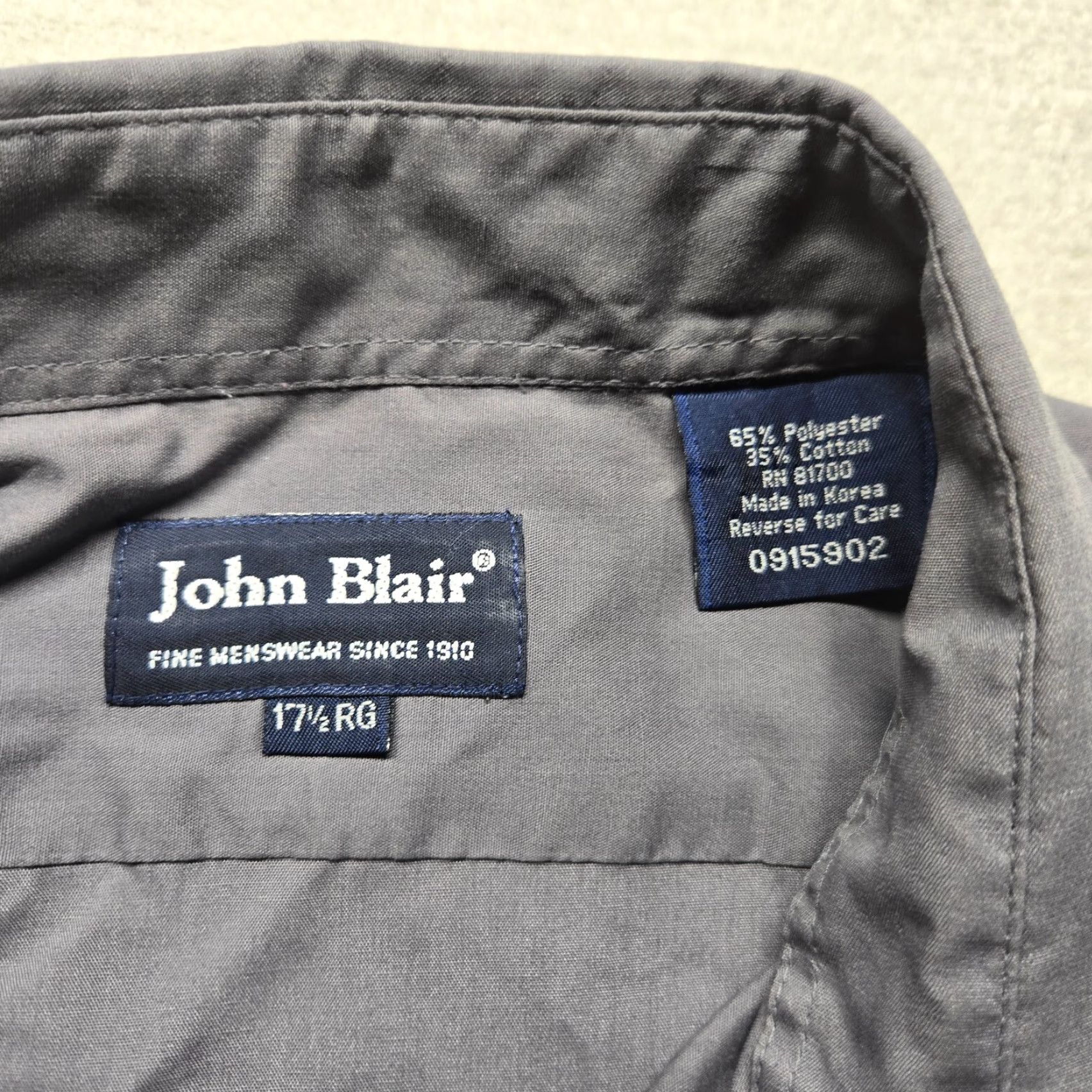 Blair John Blair Shirt Mens XL Gray Button-Up Long Sleeve Regular Size XL Size US XL / EU 56 / 4 - 3 Thumbnail