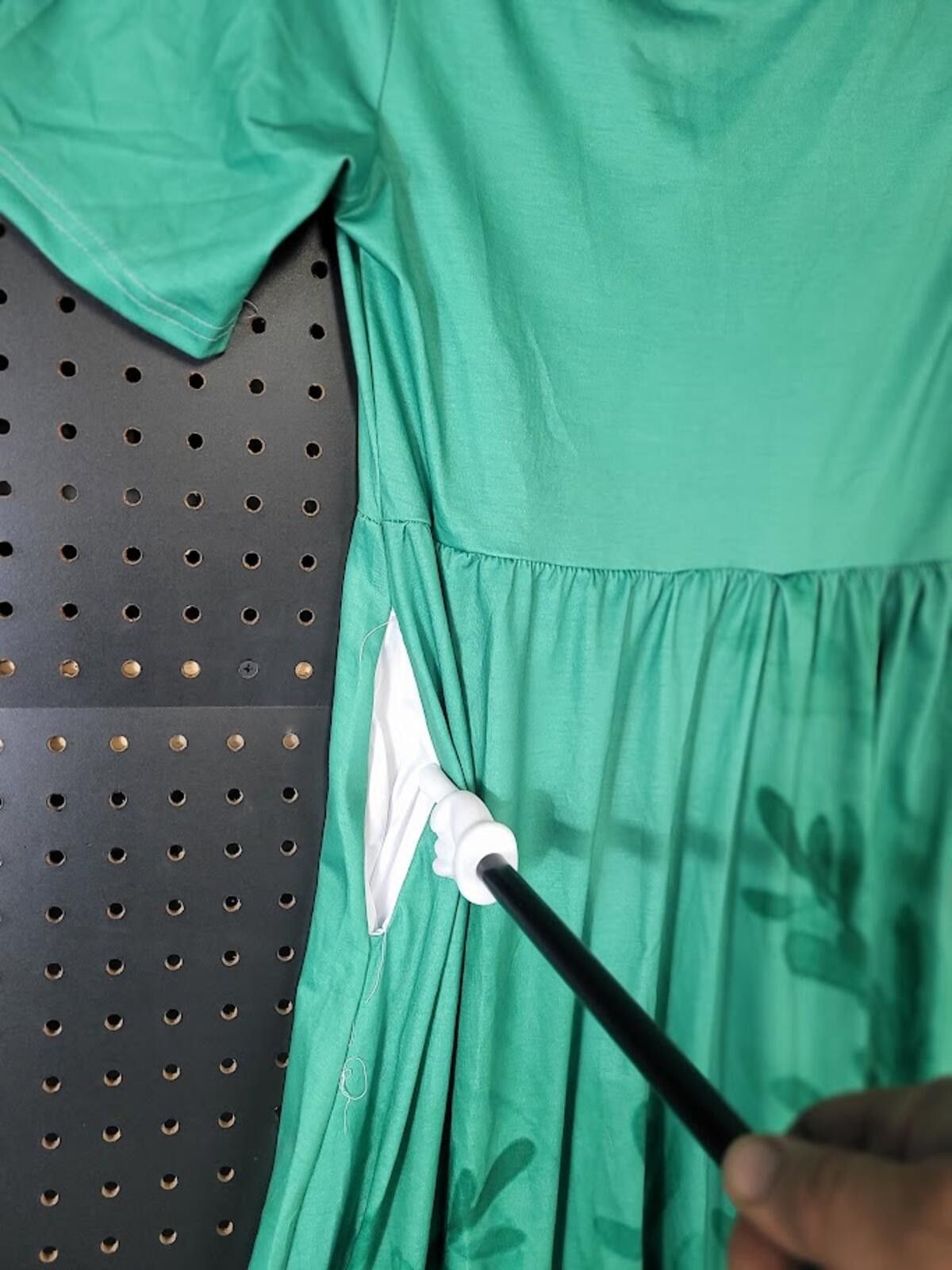 Unknown London Charming Green Midi Dress with Leaf Print - Small Size S / US 4 / IT 40 - 2 Thumbnail