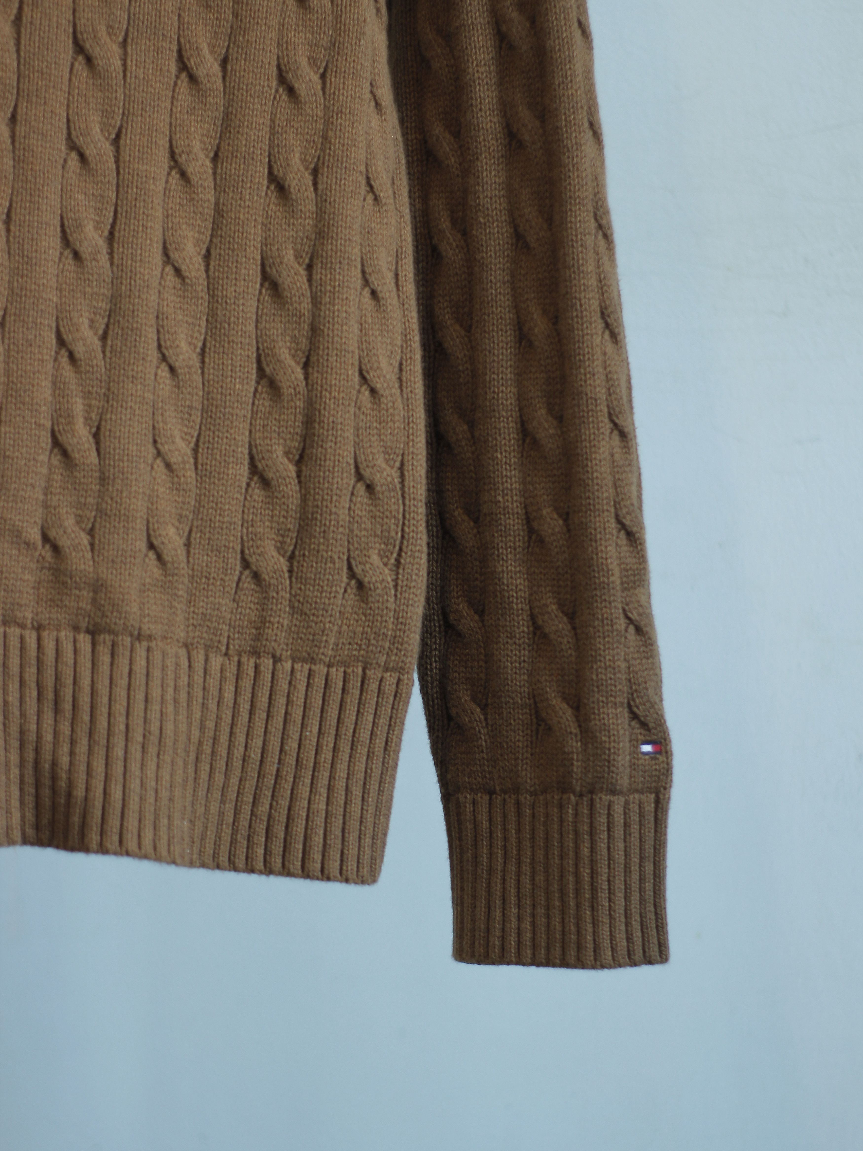 Tommy Hilfiger Tommy Hilfiger Women Sweate v neck pigtail knitting m brown Size M / US 6-8 / IT 42-44 - 4 Thumbnail