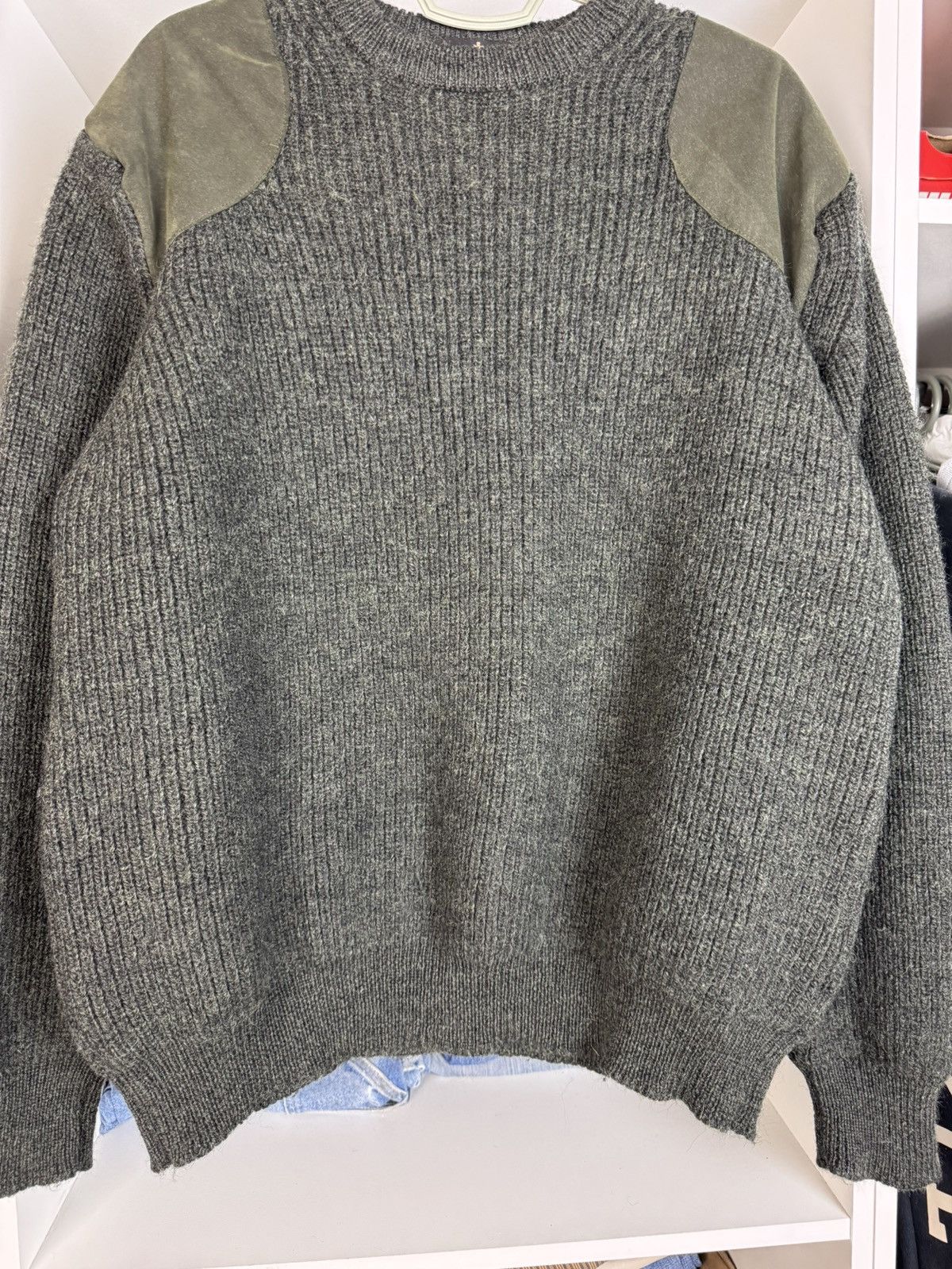 Barbour Barbour Tyne Sports Crew Sweater XL Olive 100% Pure New Wool Size US XL / EU 56 / 4 - 9 Thumbnail