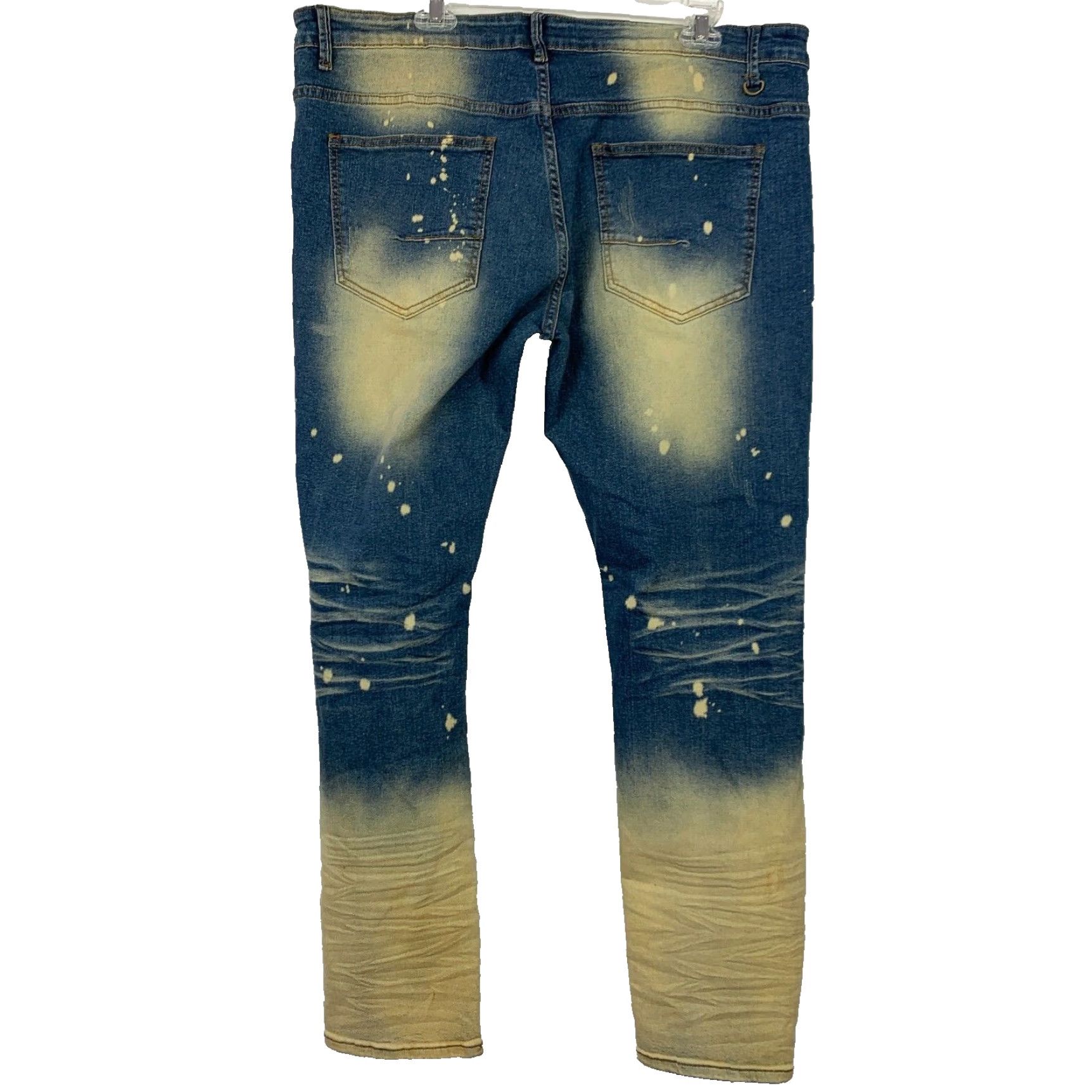 Fashion Nova Fashion Nova Men Jeans Size 40 Blue Denim Cotton Blend 98% Cotton 2% Spandex Straight Stretch Regular Inseam 31 Size US 40 / EU 56 - 4 Thumbnail