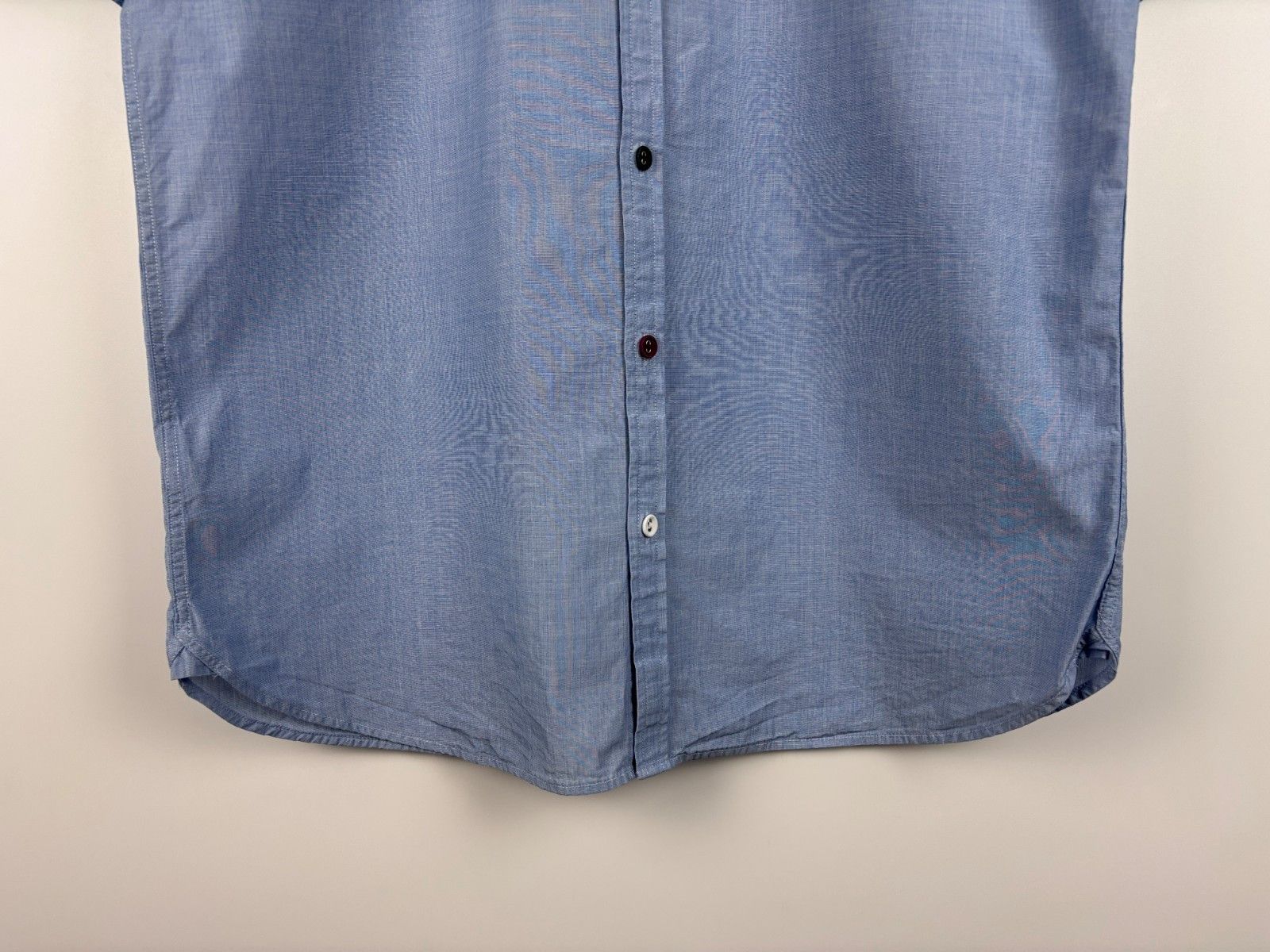 Fred Perry Fred Perry Button Down Short Sleeve Shirt Cotton Blue Size L Size US L / EU 52-54 / 3 - 3 Thumbnail