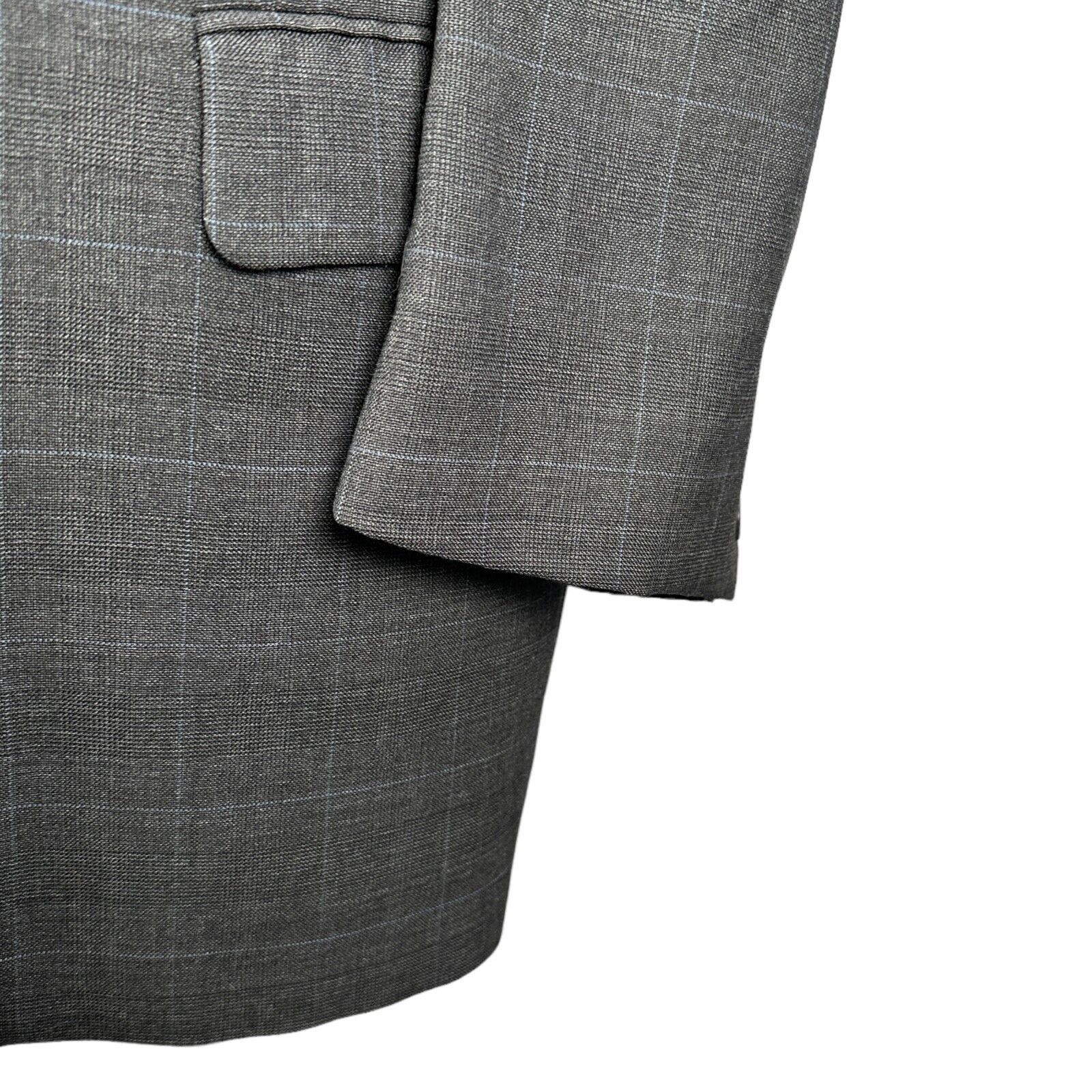 Burberry Burberry London Jacket 48R Gray Single Breasted Notch Blazer Size 48R - 4 Thumbnail