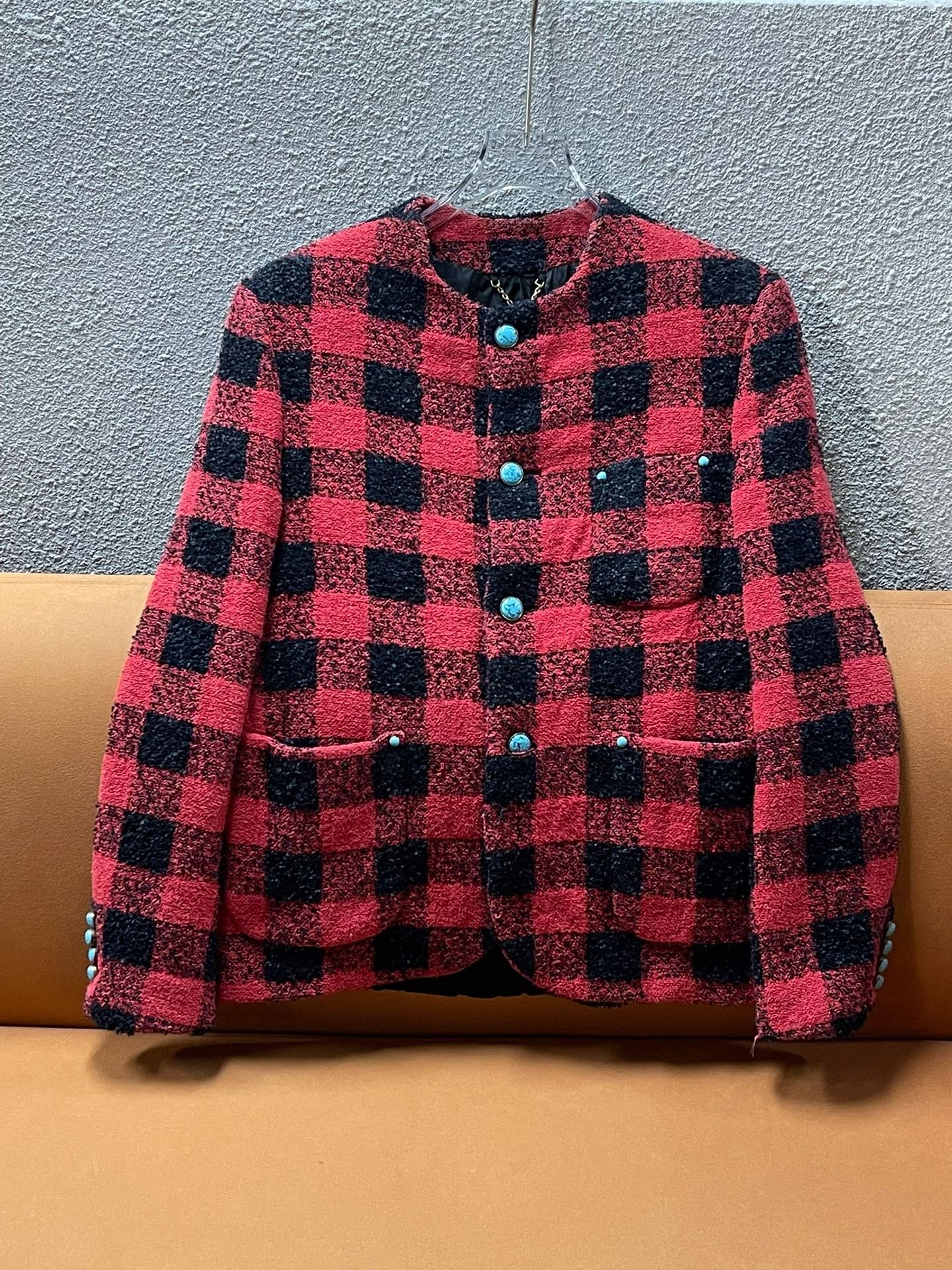 Louis Vuitton Louis Vuitton FW24 Red Plaid Jacket Size US S / EU 44-46 / 1 - 1 Thumbnail