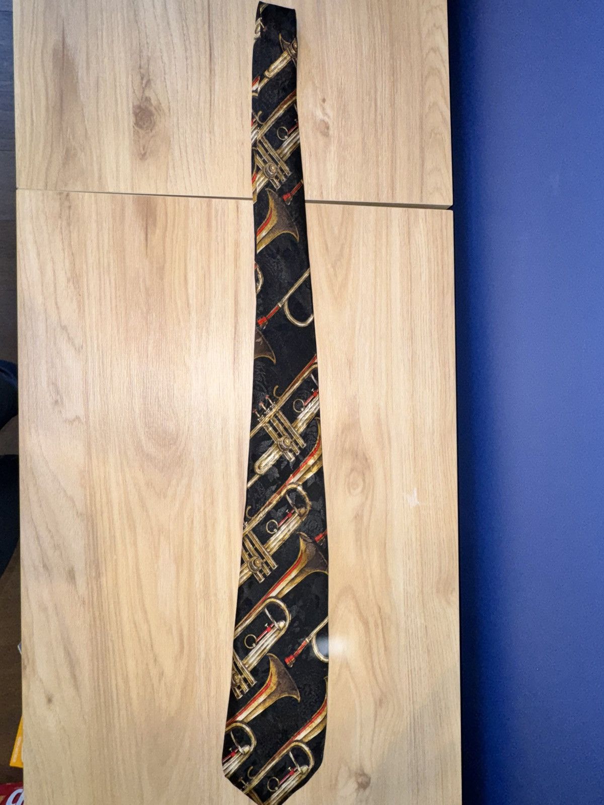 Other Vintage Silk Trumpet Tie | 90s Ambassador | Jazz / Music Size ONE SIZE - 6 Thumbnail
