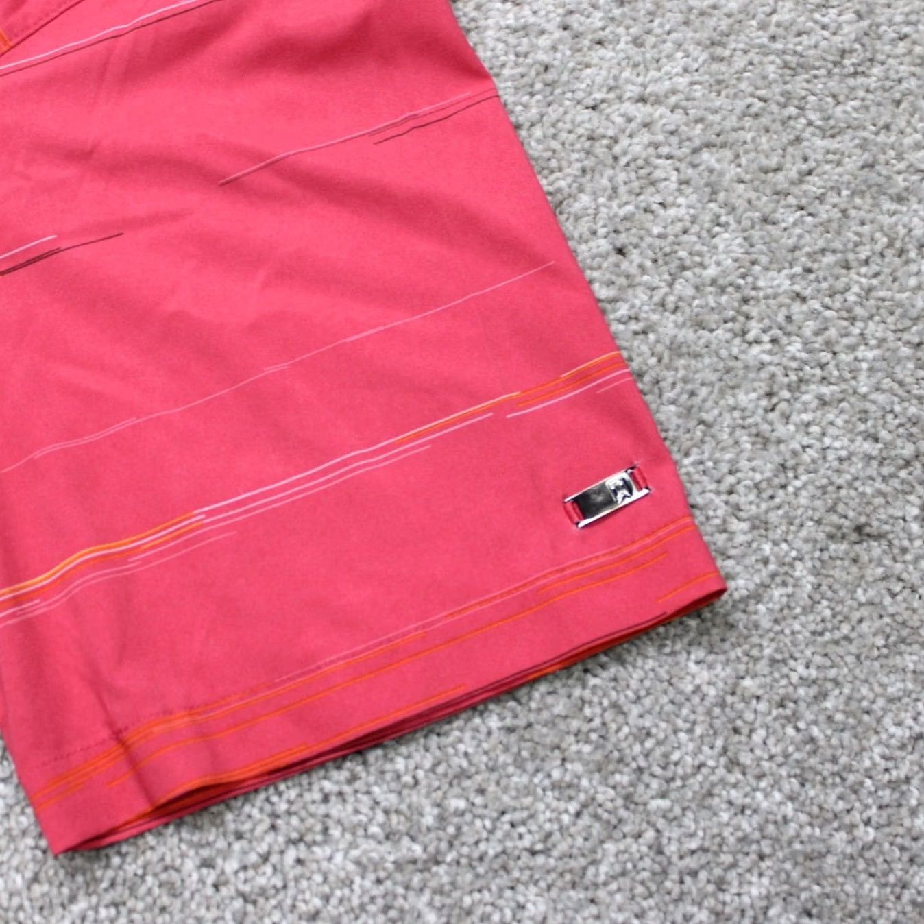 Nike Nike Tiger Woods Polo Shirt Mens Large Pink Striped Dri-Fit Short Sleeve Golf Shirt Size US L / EU 52-54 / 3 - 3 Thumbnail
