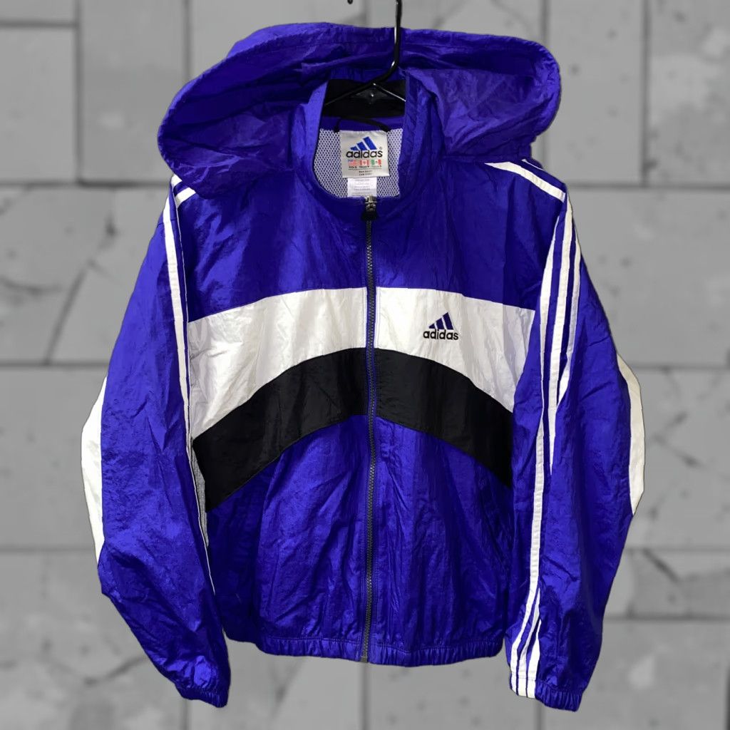 Adidas Adidas Women’s Full Zip Jacket Nylon Purple/White S Womens Regular Size S Size S / US 4 / IT 40 - 1 Thumbnail