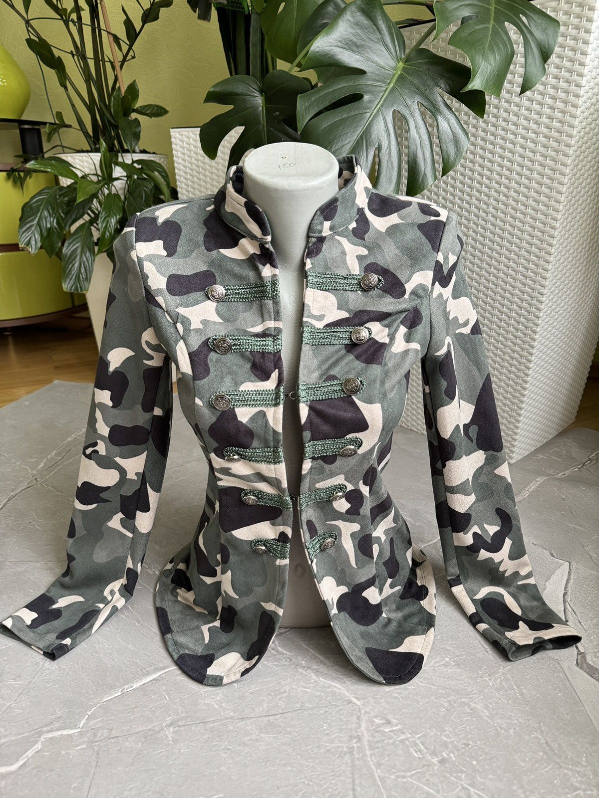 Japanese Brand Vintage Military Napoleon Jacket Camo PPFM Balmain Style Y2k Size S / US 4 / IT 40 - 15 Thumbnail