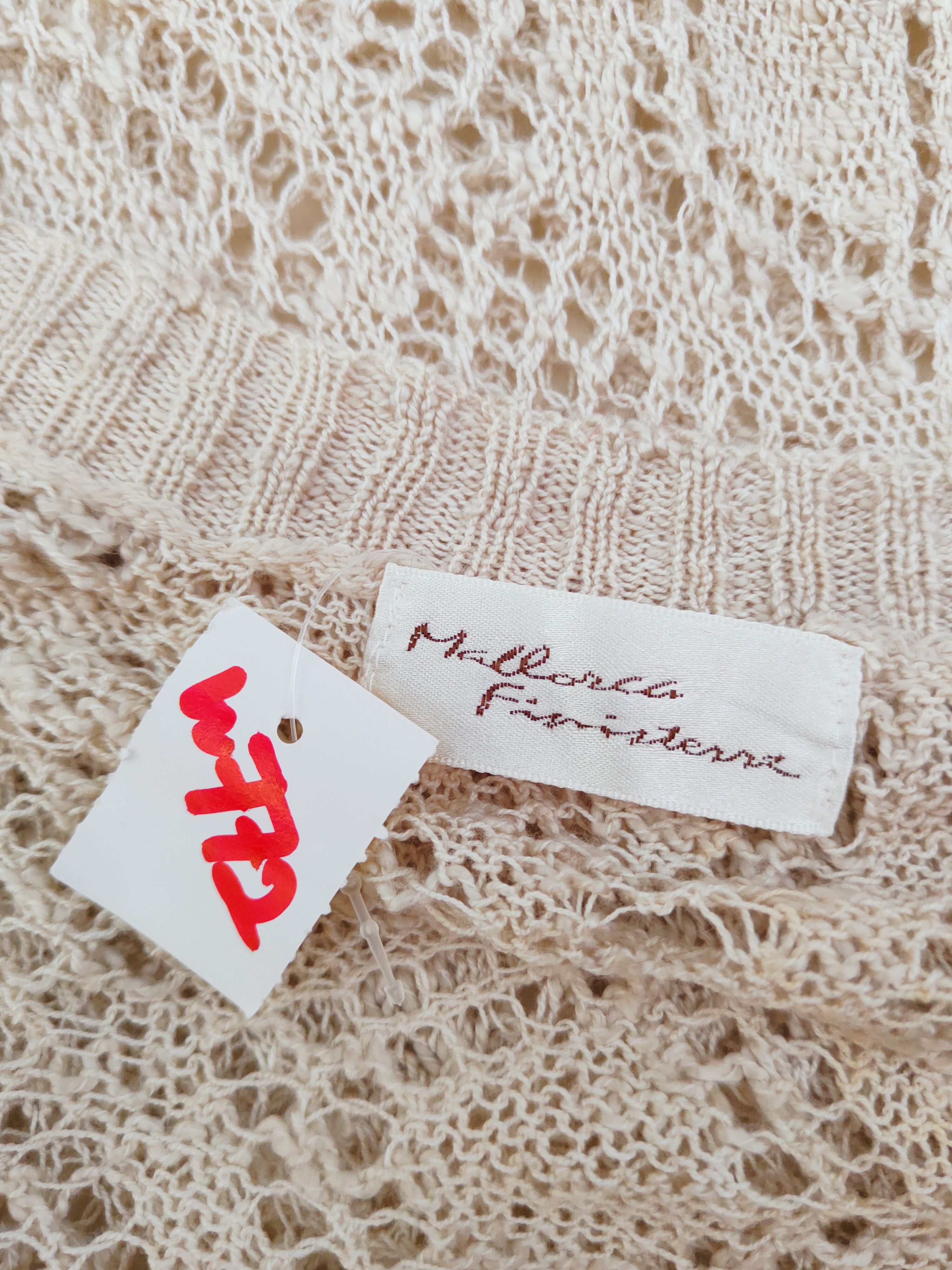 Vintage Mallorca Finistere Crochet MeshNet Knitwear Cardigan #W772 Size L / US 10 / IT 46 - 12 Thumbnail