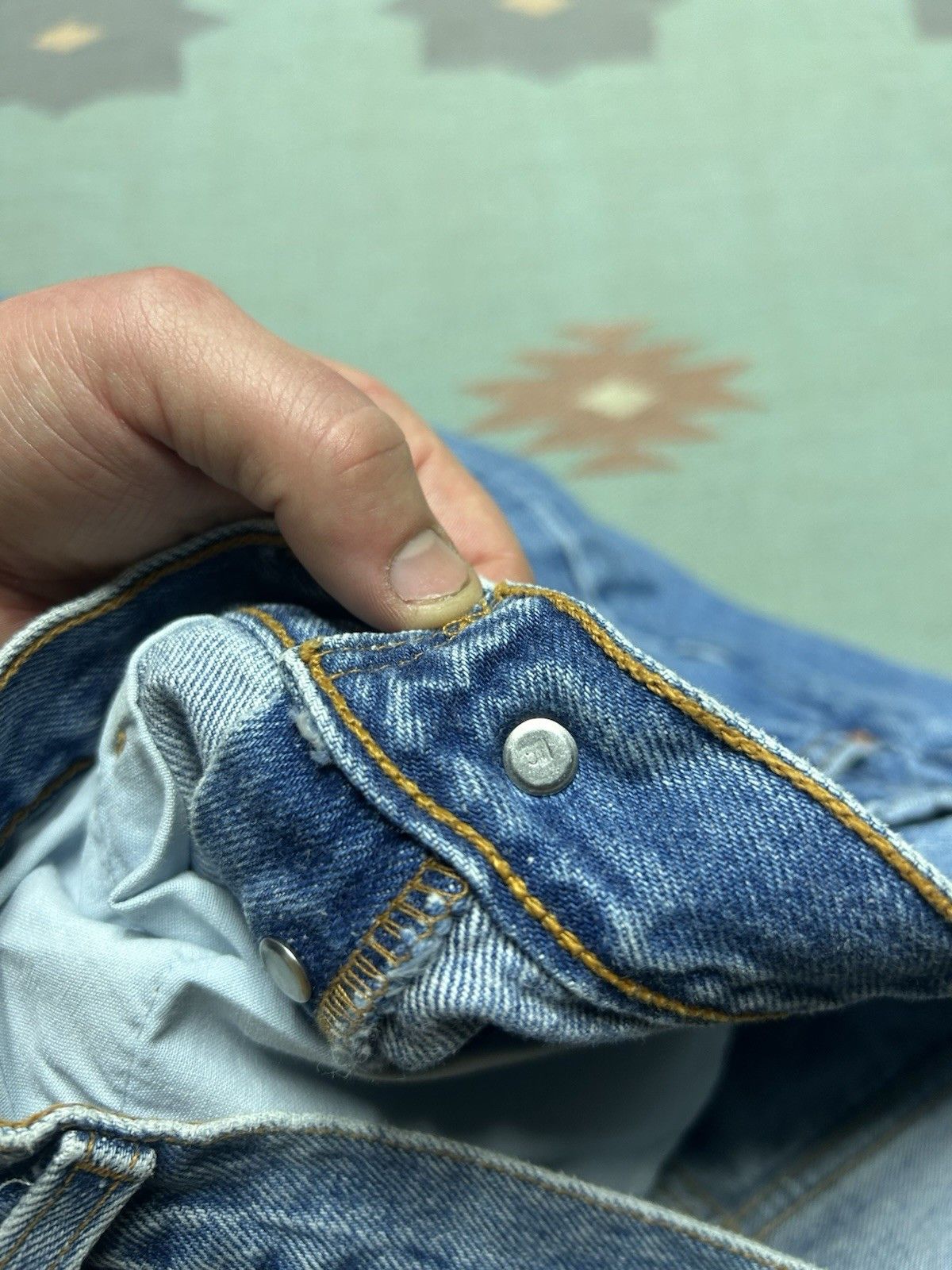 Vintage 90s Levi’s 501 0193 jeans straight leg button fly USA 32x31 Size US 32 / EU 48 - 10 Thumbnail