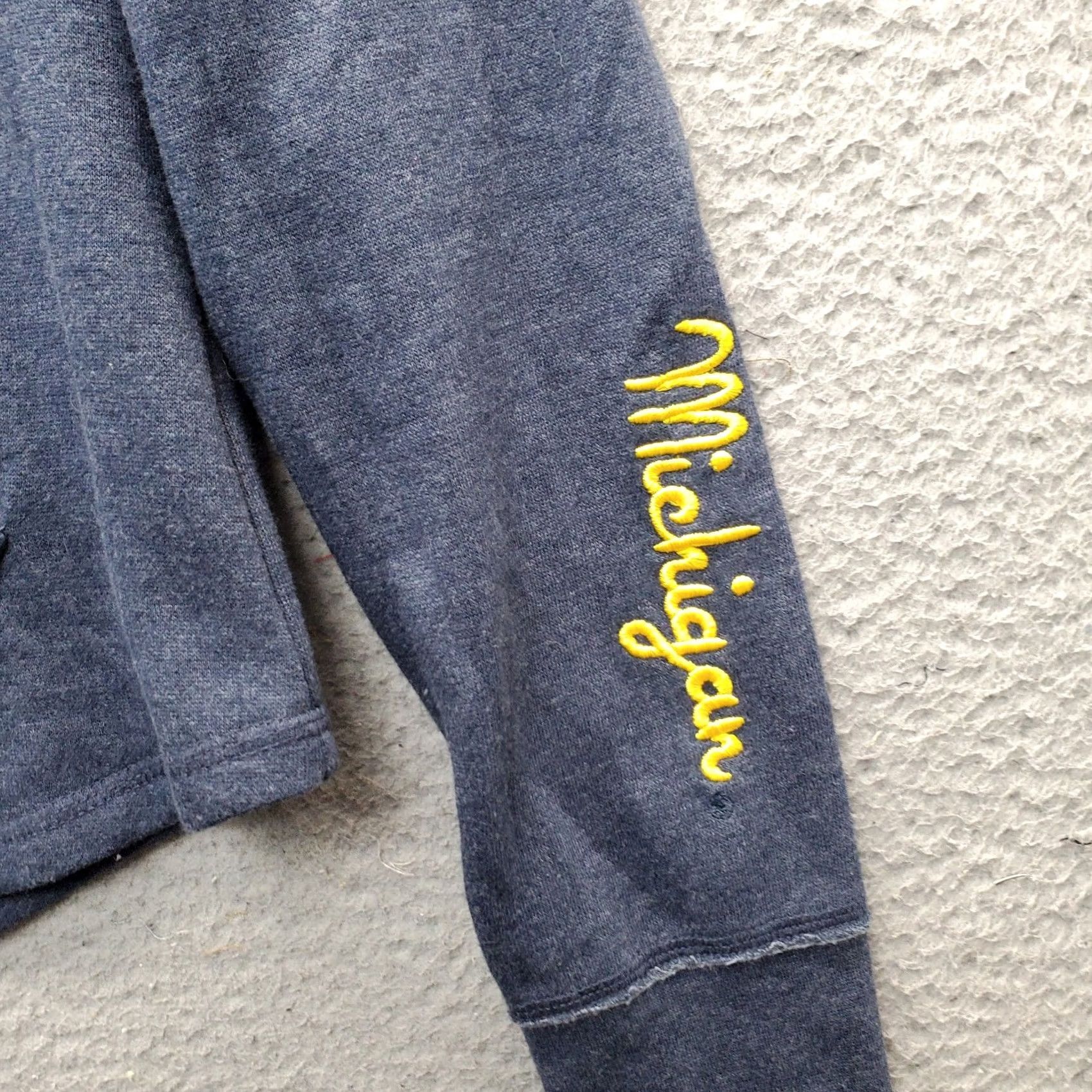 Vintage Stadium Athletics Hoodie Women M Blue University of Michigan Pullover Hooded Sweatshirt Size M / US 6-8 / IT 42-44 - 5 Thumbnail