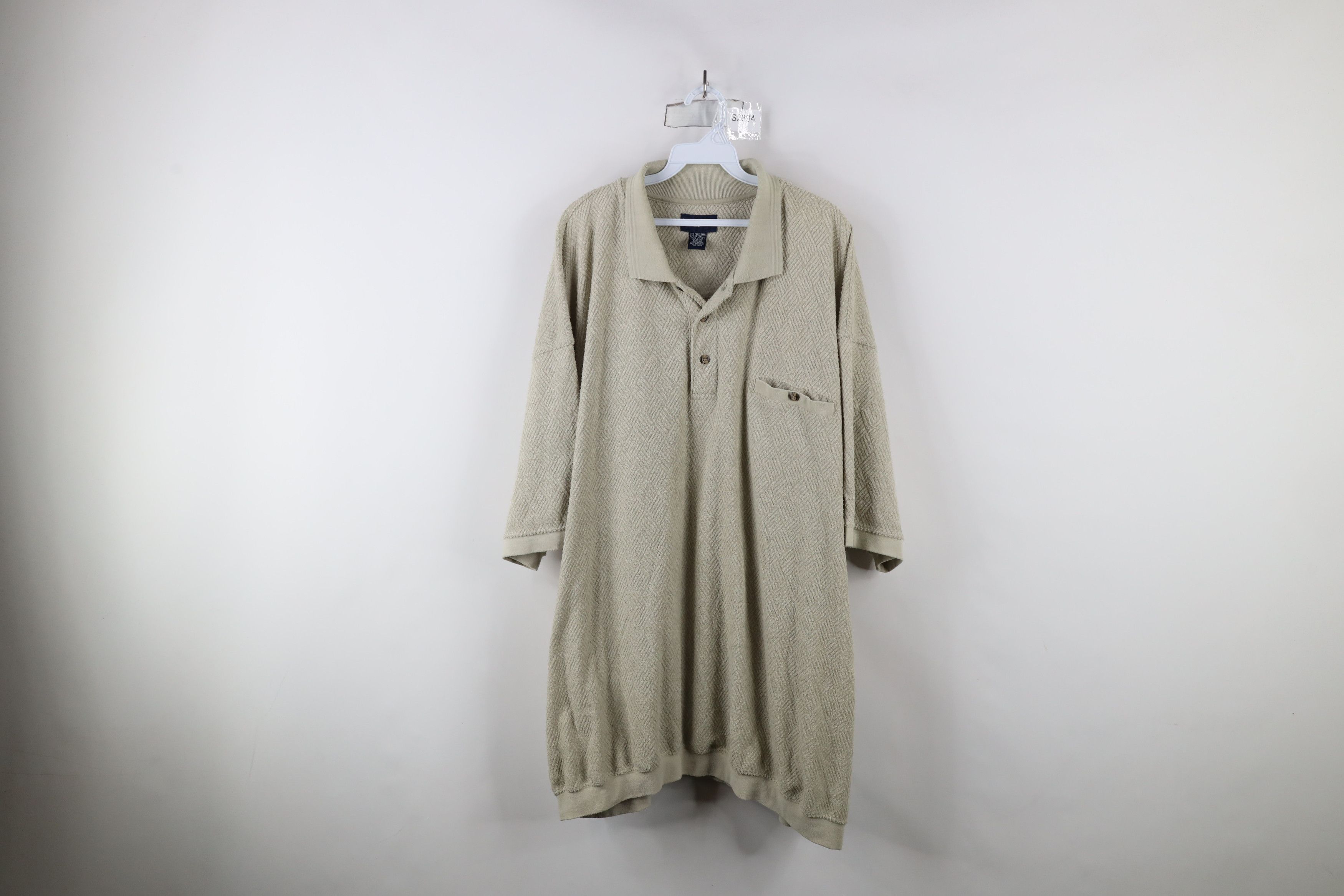 Vintage Vintage 90s Streetwear Terry Cloth Pullover Polo Shirt Size US XXL / EU 58 / 5 - 1 Thumbnail