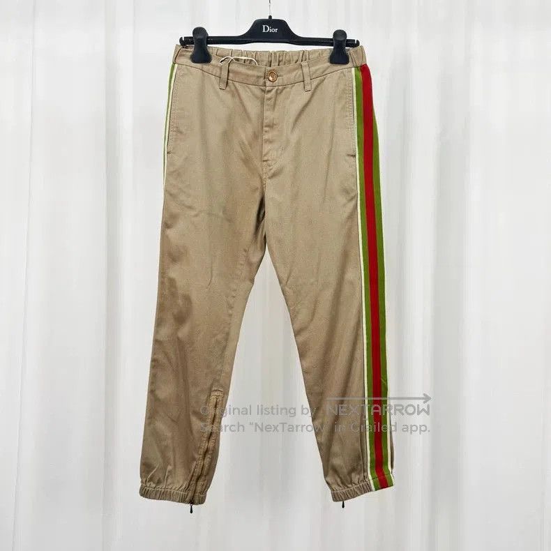 Gucci Gucci Red Green Web Double G Pants. Size US 44 / EU 60 - 1 Thumbnail