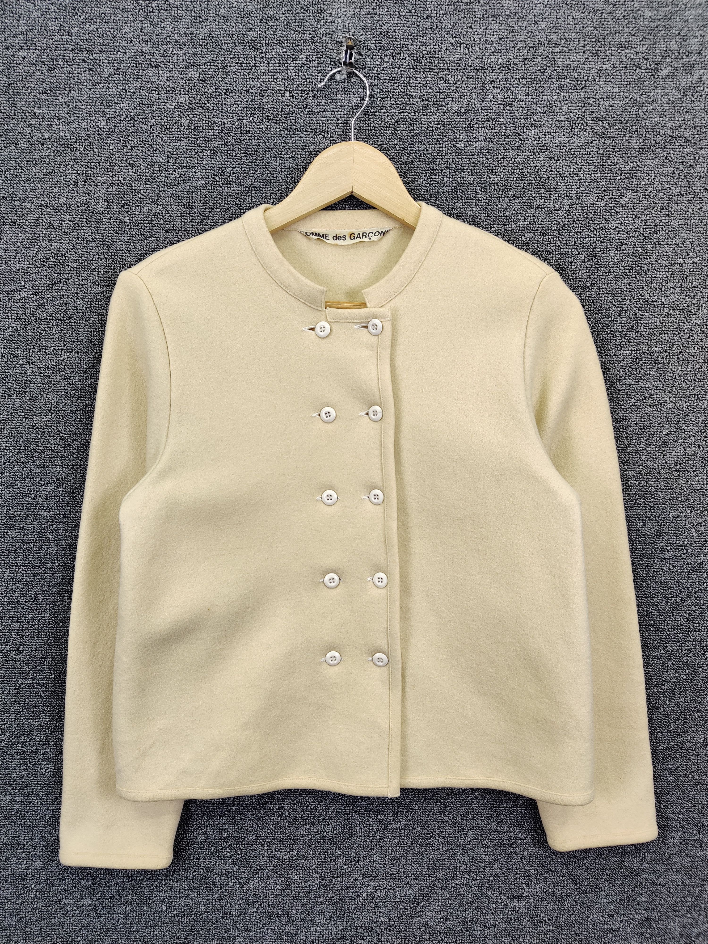 Vintage Comme Des Garcons Cream Double Breasted Coat