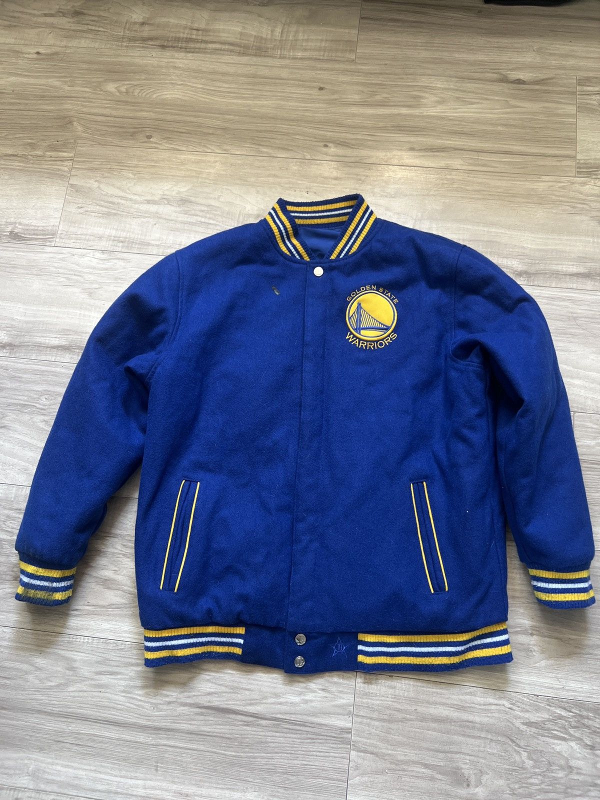 Jeff Hamilton Men's Golden State Warriors JH Design Royal Reversible Wool Size US S / EU 44-46 / 1 - 1 Thumbnail