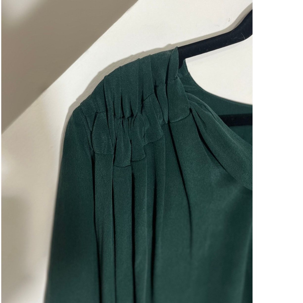 & Other Stories & Other Stories 100% Silk Forest Green Dress Pockets SZ 4 Size S / US 4 / IT 40 - 7 Thumbnail