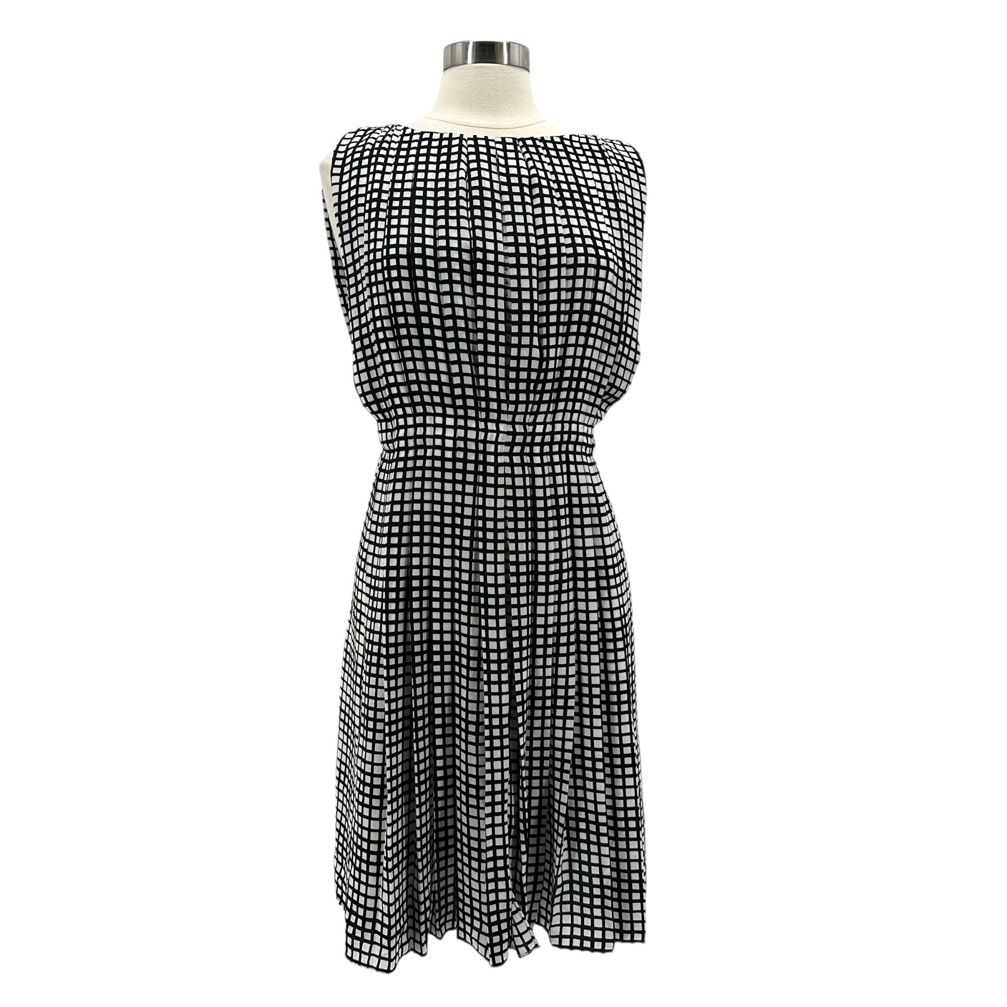 L'AGENCE L'Agence Womens 8 Dress Checker Sleeveless A-Line Black Whit Size M / US 6-8 / IT 42-44 - 1 Thumbnail