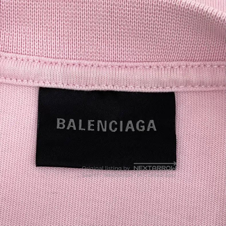 Balenciaga Balenciaga Pink logo letter printed cotton round neck shor Size US S / EU 44-46 / 1 - 5 Thumbnail